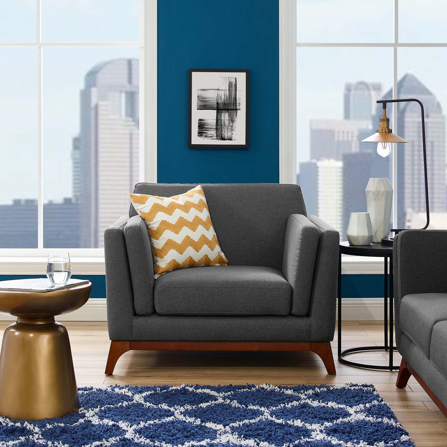 Modway Chance Upholstered Fabric Armchair | Armchairs | 
