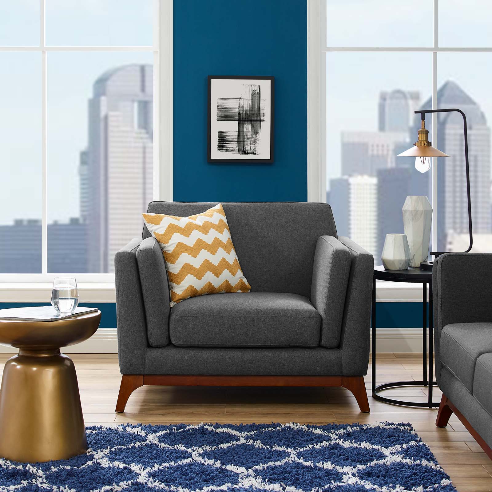 Modway Chance Upholstered Fabric Armchair | Armchairs | 