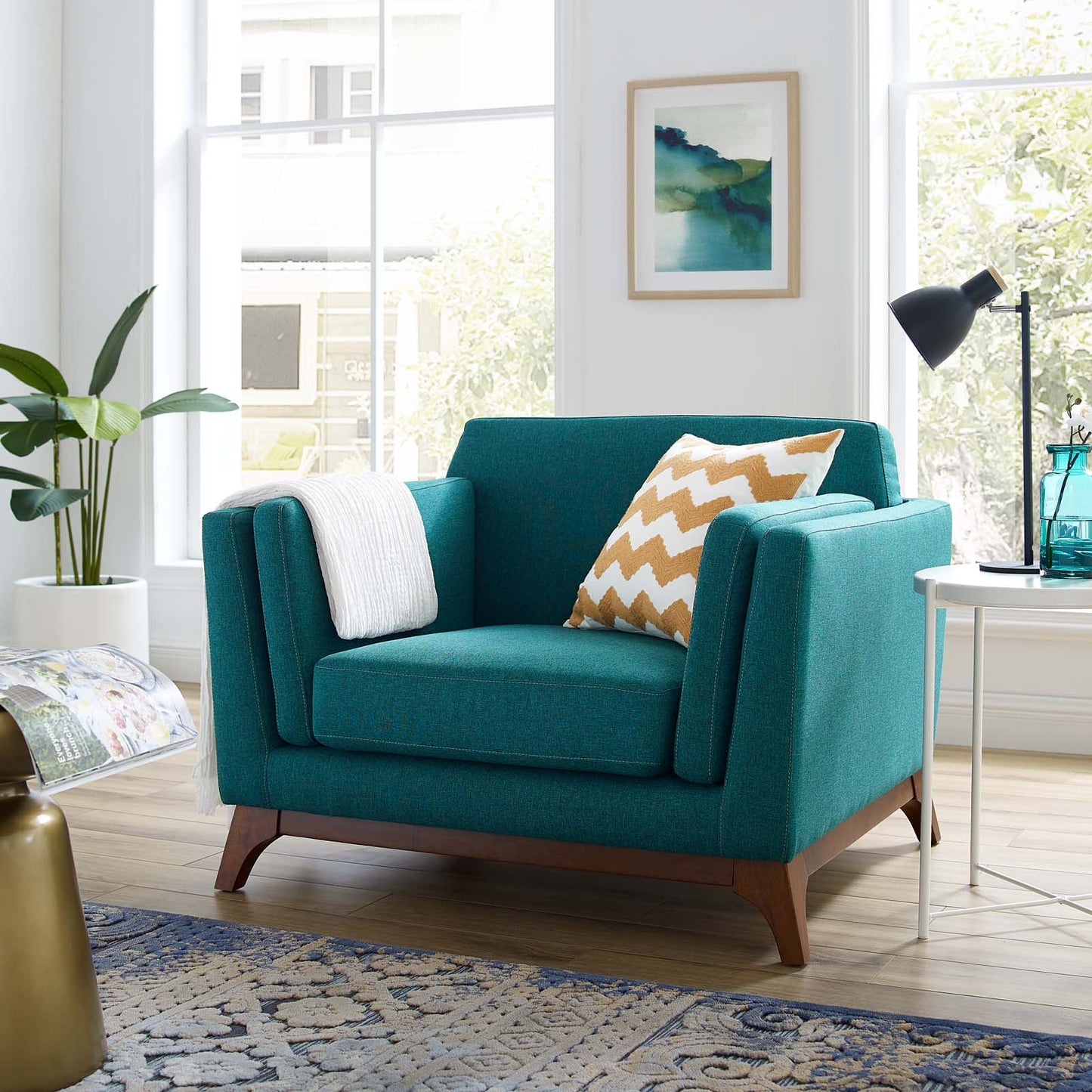 Modway Chance Upholstered Fabric Armchair | Armchairs | 