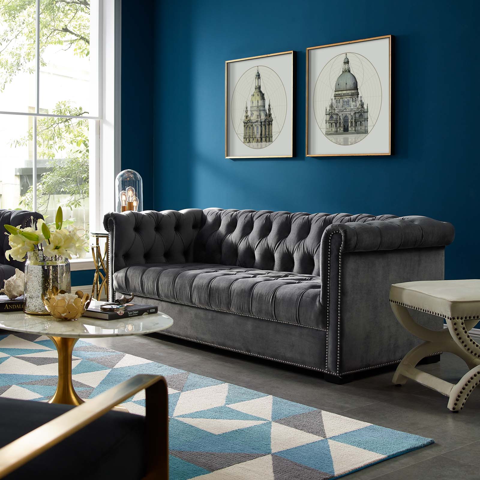 Modway Heritage Upholstered Velvet Sofa | Sofas
