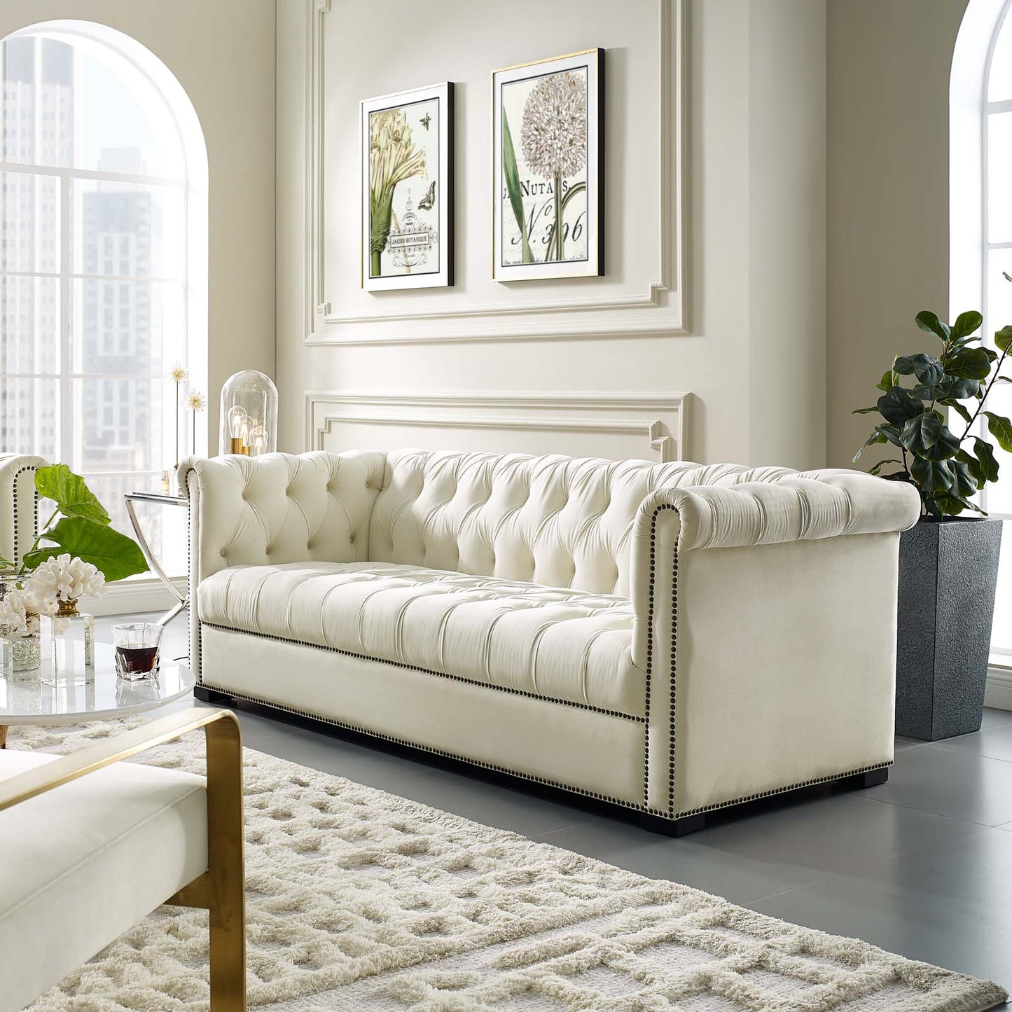 Modway Heritage Upholstered Velvet Sofa | Sofas | 