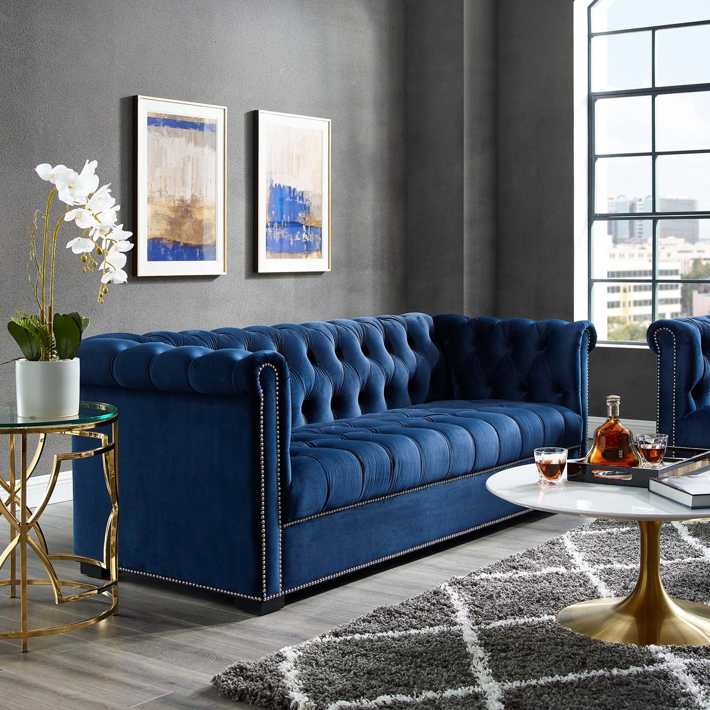 Modway Heritage Upholstered Velvet Sofa | Sofas | 