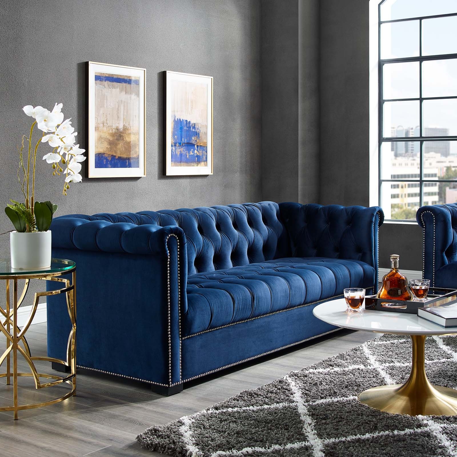 Modway Heritage Upholstered Velvet Sofa | Sofas | 