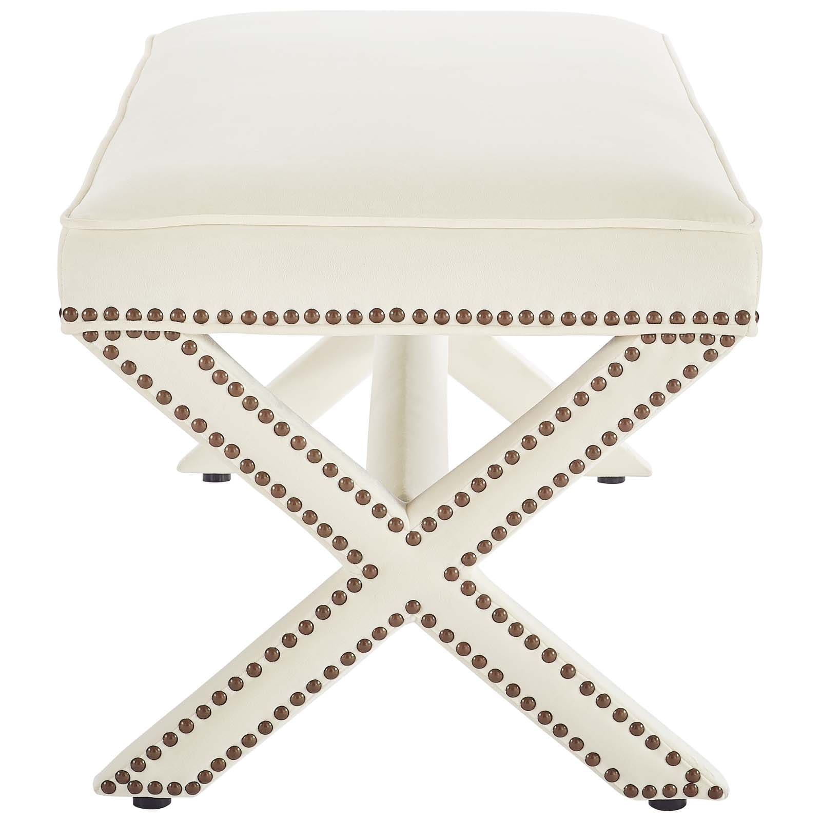 Modway Rivet Upholstered Velvet Bench | Stools & Benches | Modishstore-10