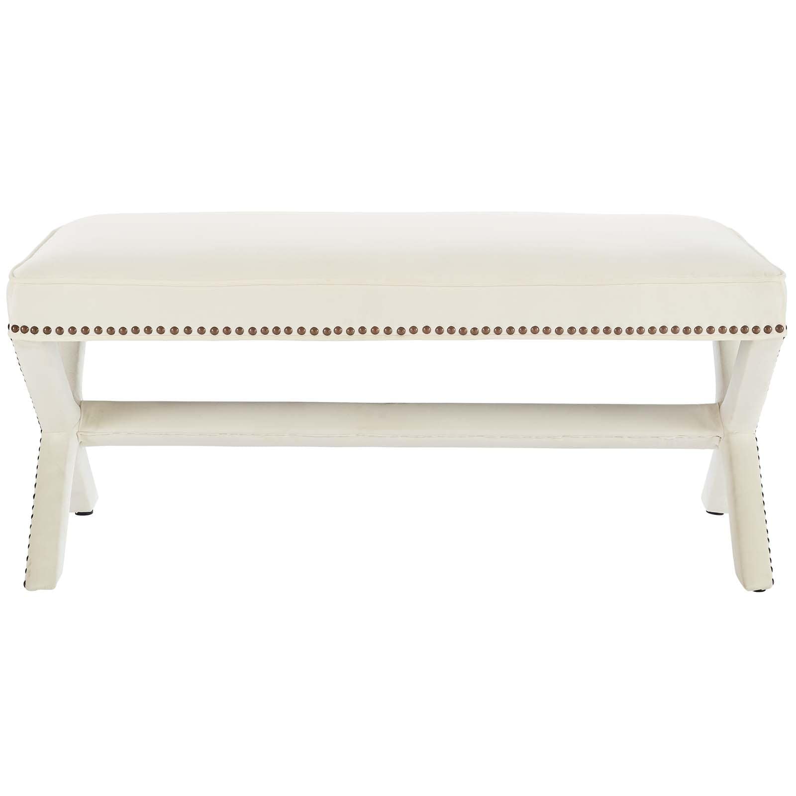 Modway Rivet Upholstered Velvet Bench | Stools & Benches | Modishstore-8