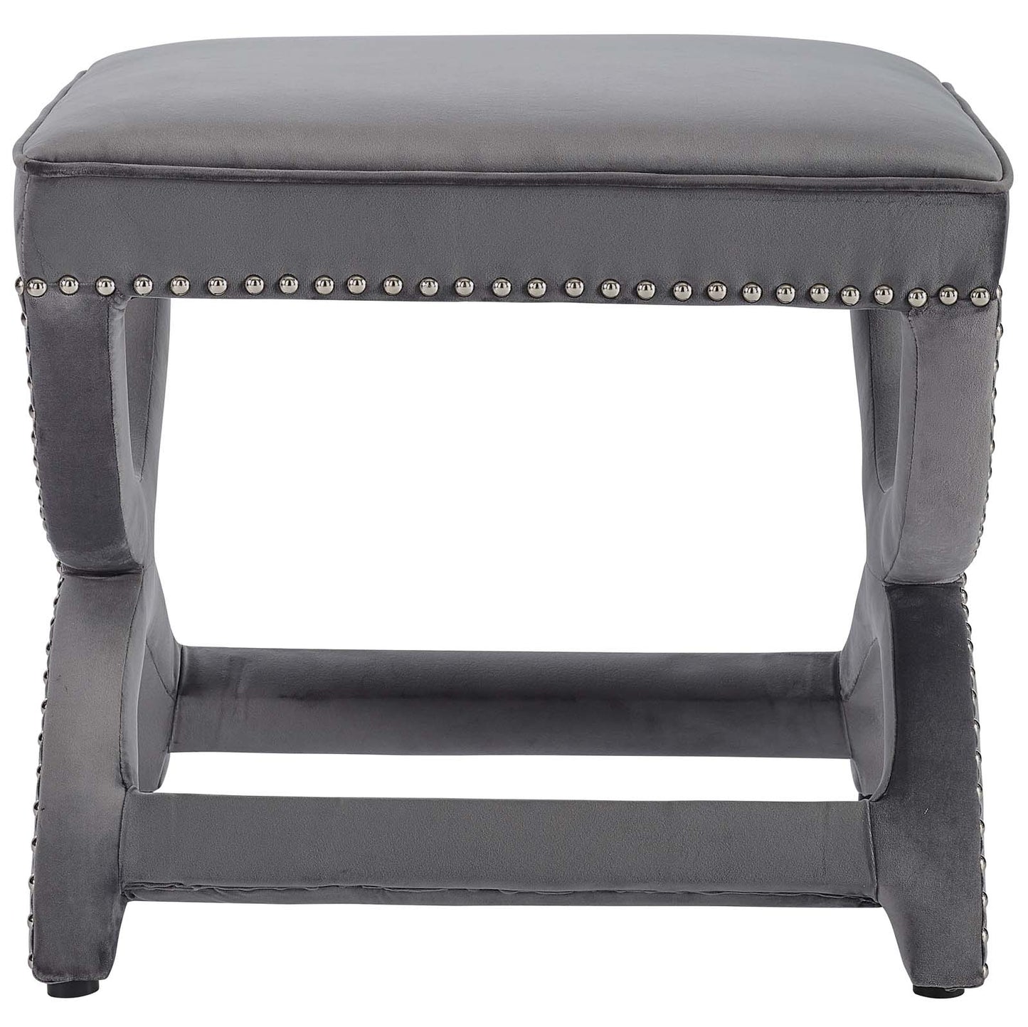 Modway Expound Upholstered Nailhead Trim Velvet Ottoman | Ottomans | 