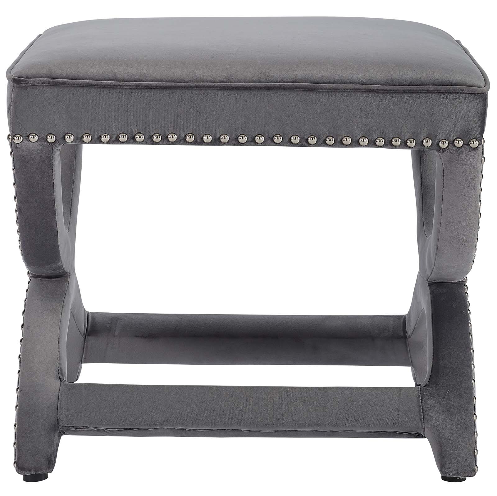 Modway Expound Upholstered Nailhead Trim Velvet Ottoman | Ottomans | 