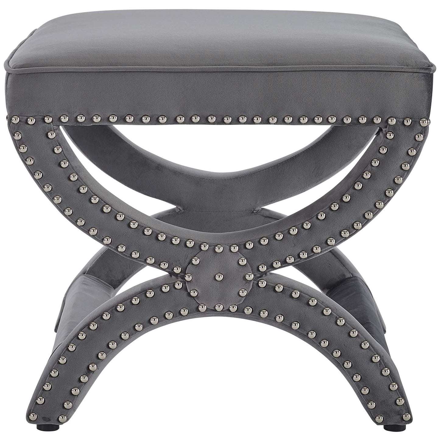 Modway Expound Upholstered Nailhead Trim Velvet Ottoman | Ottomans | 