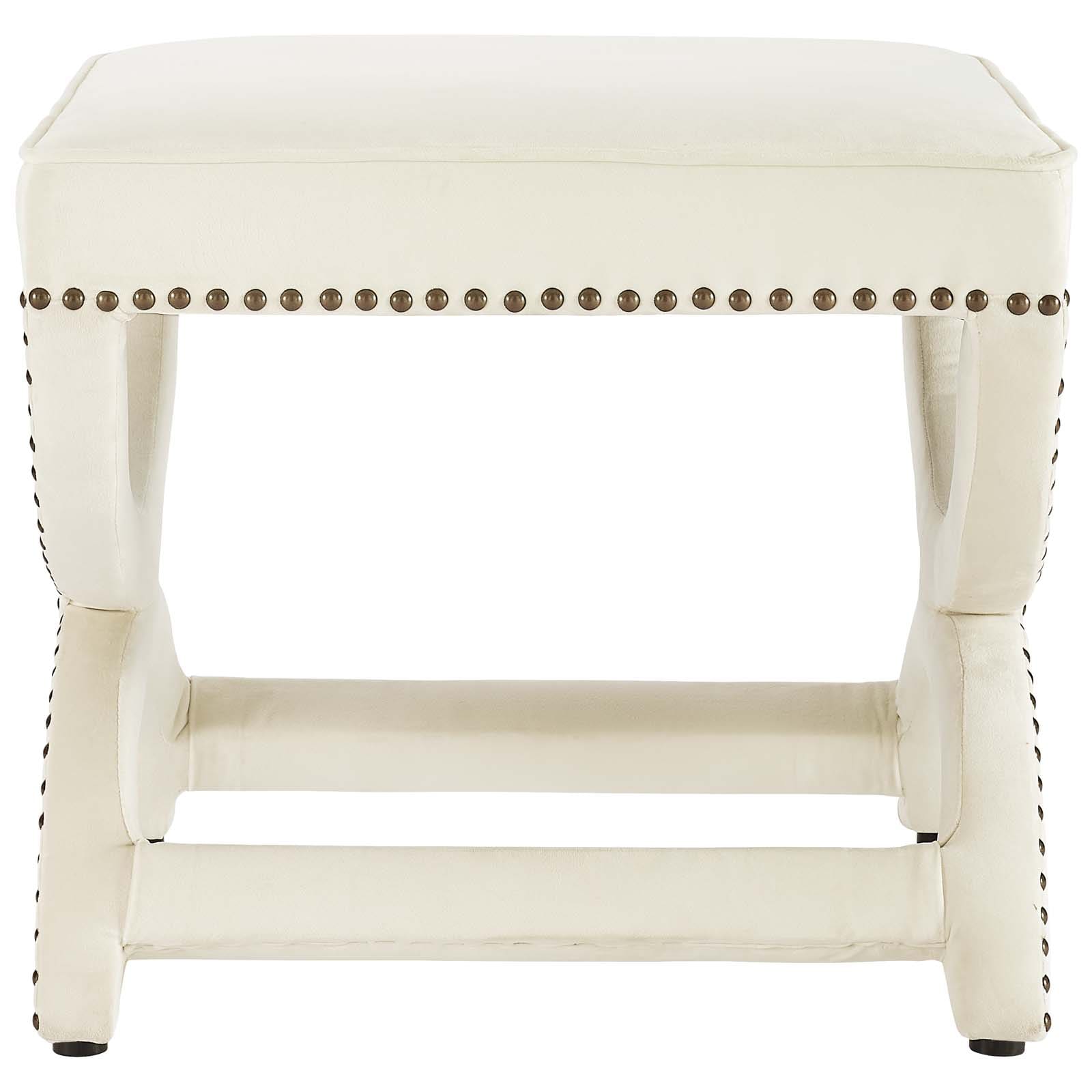 Modway Expound Upholstered Nailhead Trim Velvet Ottoman | Ottomans | 