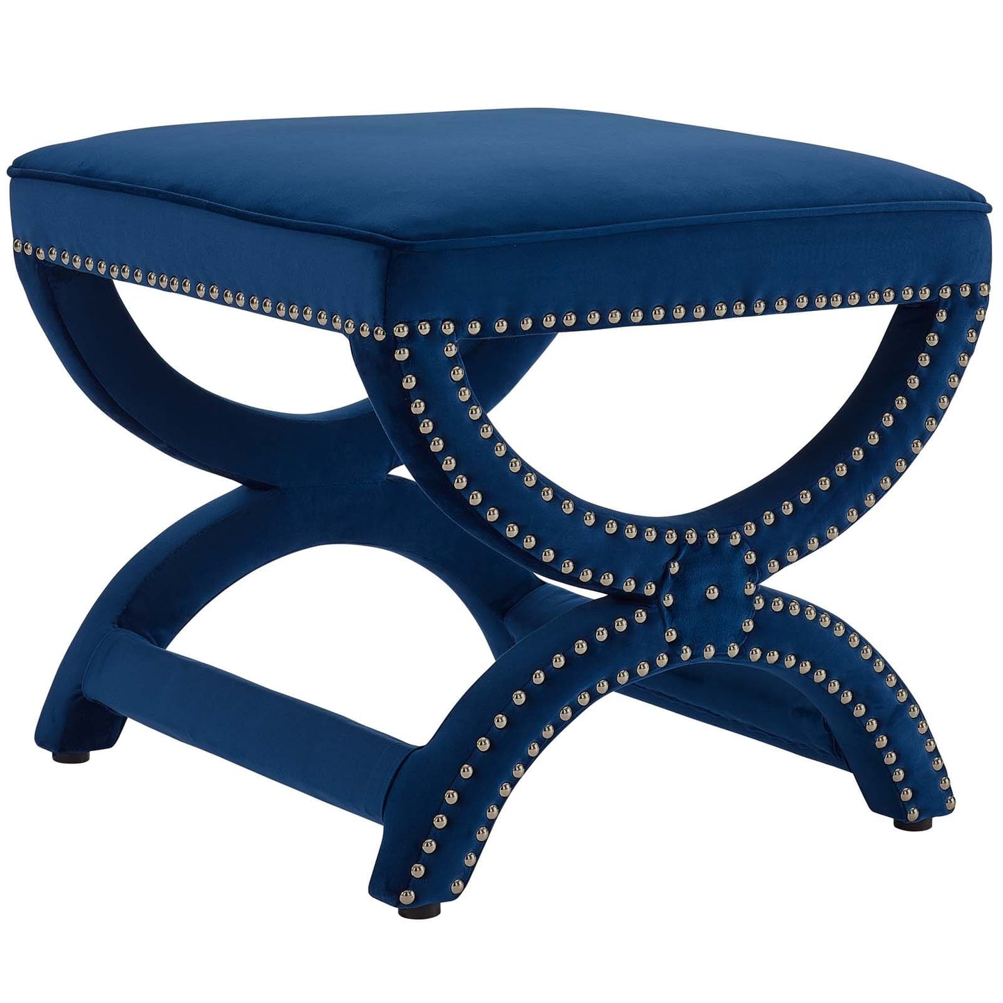 Modway Expound Upholstered Nailhead Trim Velvet Ottoman | Ottomans | 