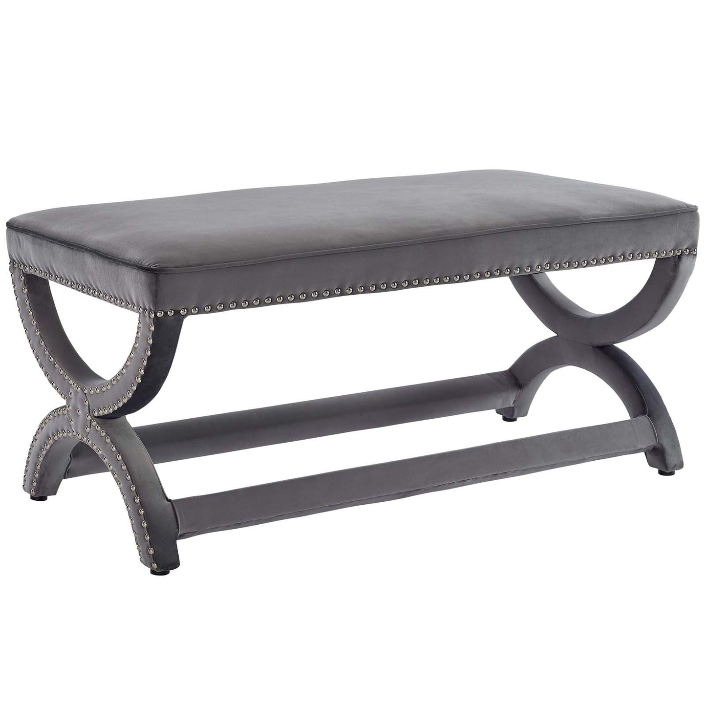 Modway Expound Upholstered Nailhead Trim Velvet Bench