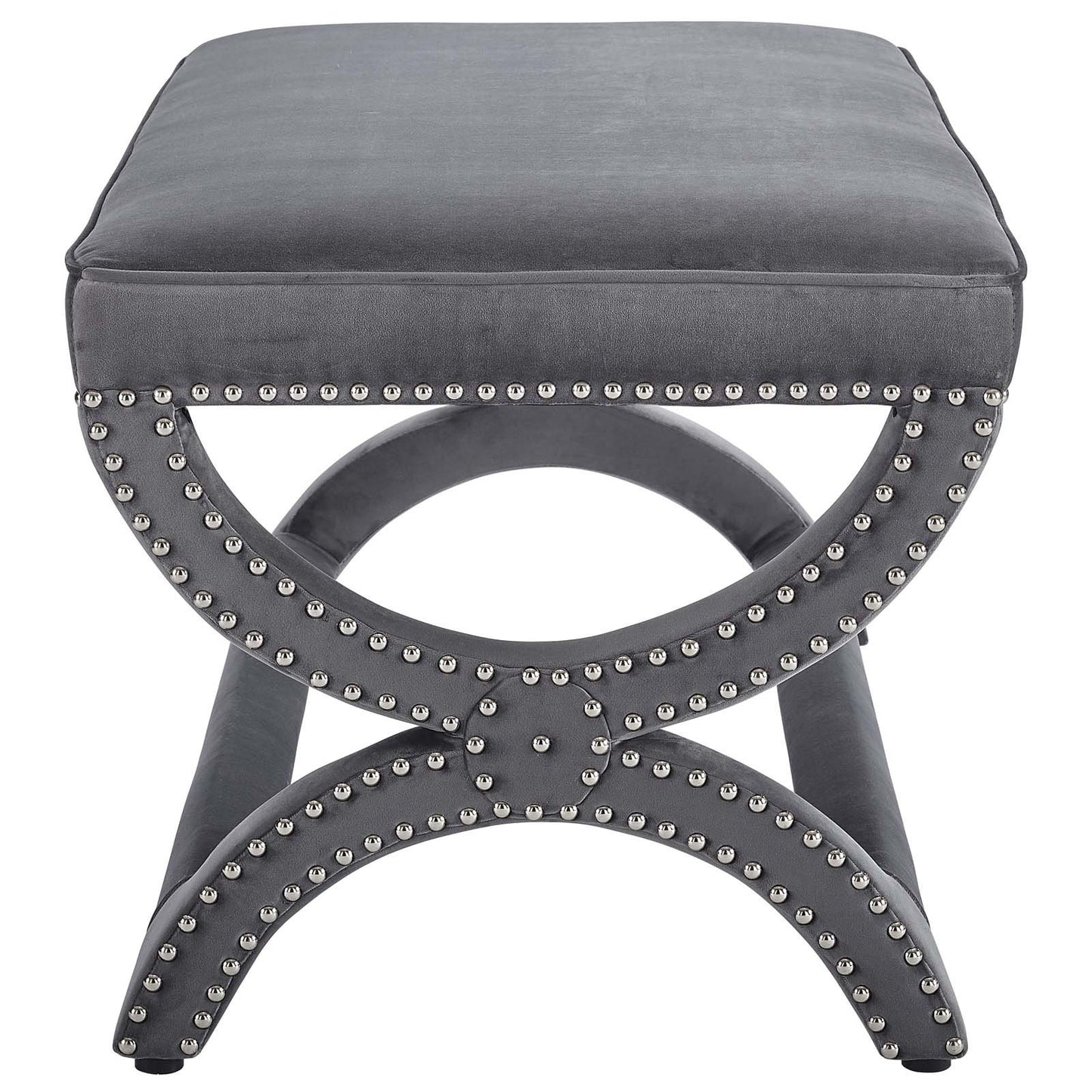 Modway Expound Upholstered Nailhead Trim Velvet Bench