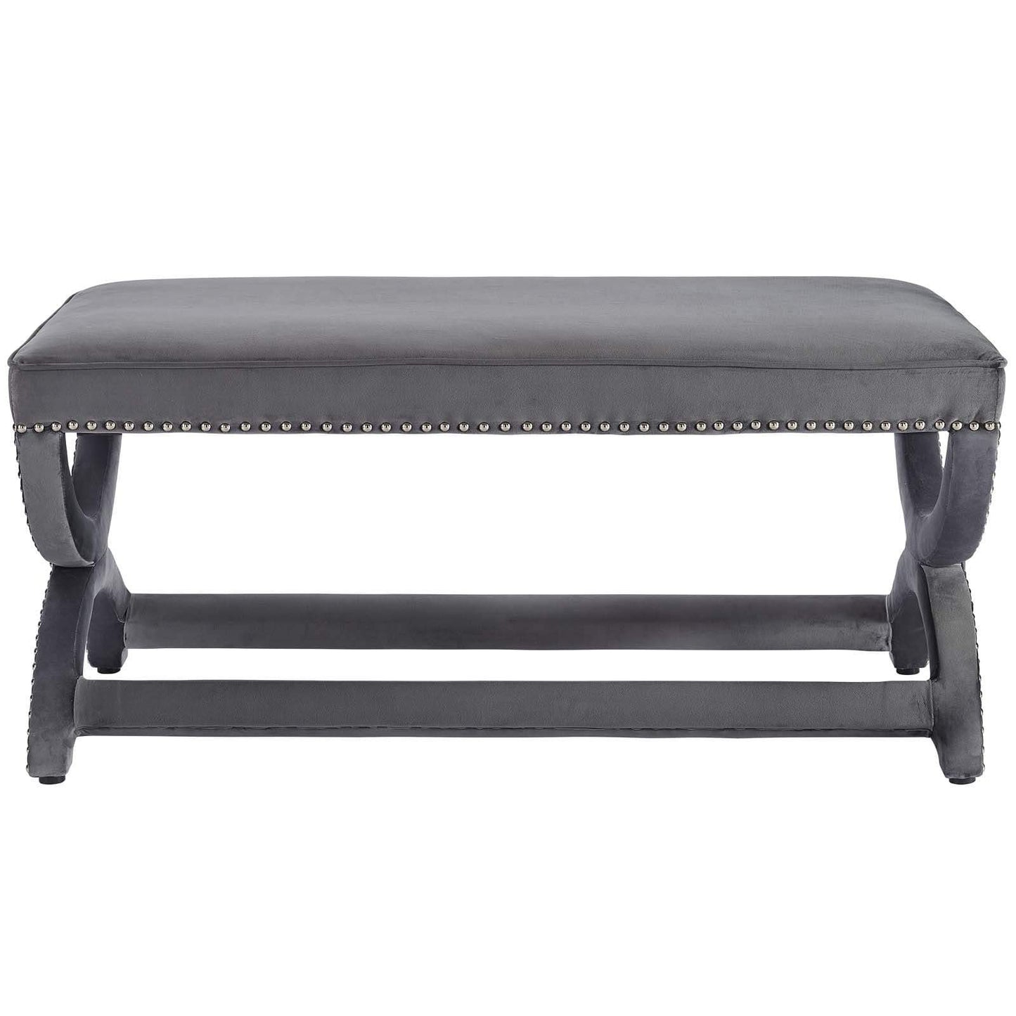 Modway Expound Upholstered Nailhead Trim Velvet Bench