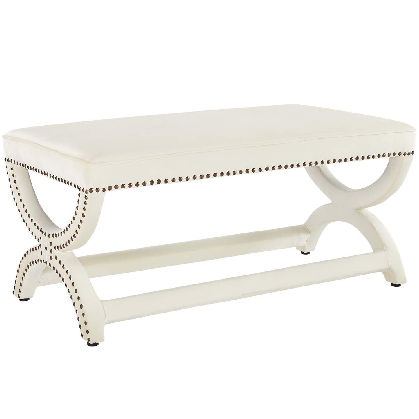 Modway Expound Upholstered Nailhead Trim Velvet Bench