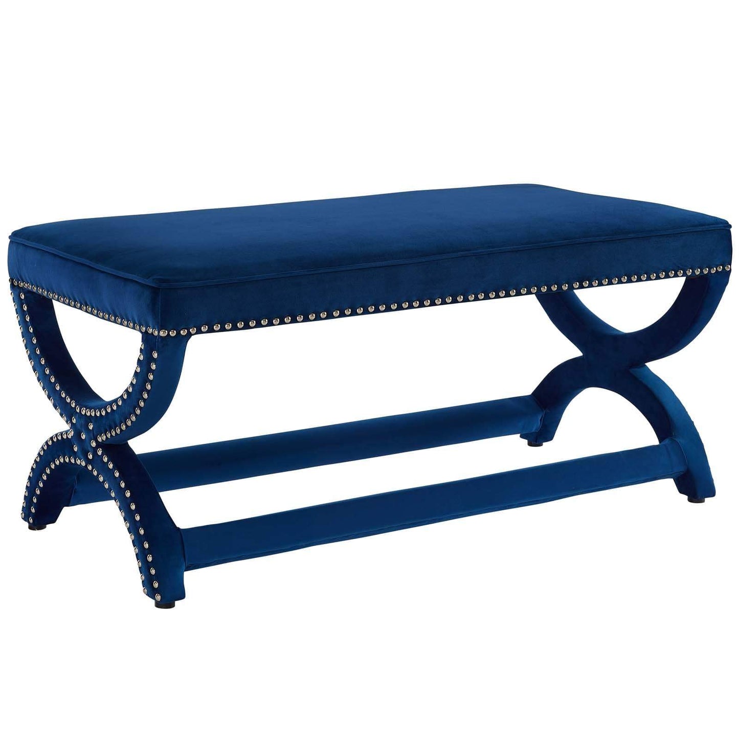 Modway Expound Upholstered Nailhead Trim Velvet Bench