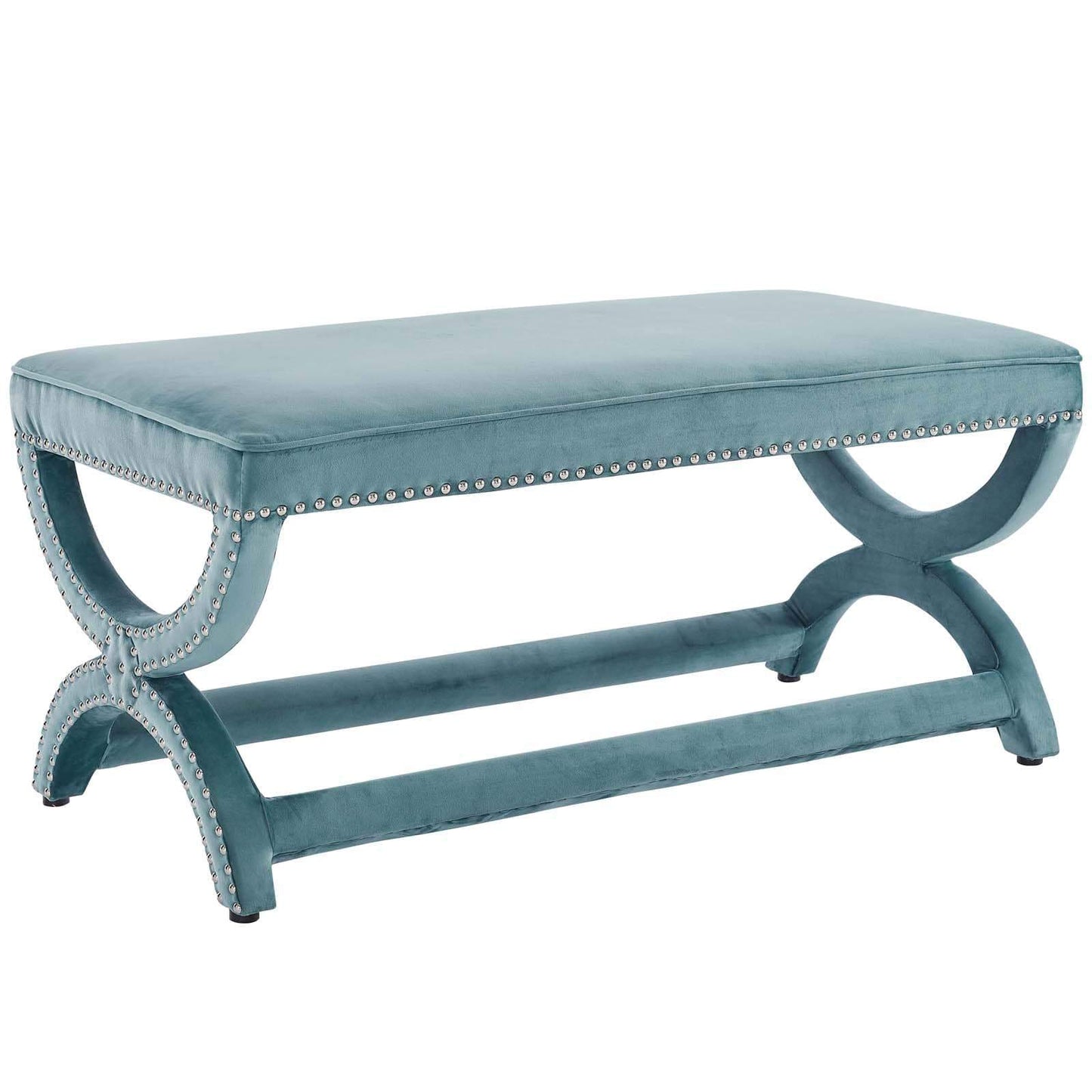 Modway Expound Upholstered Nailhead Trim Velvet Bench