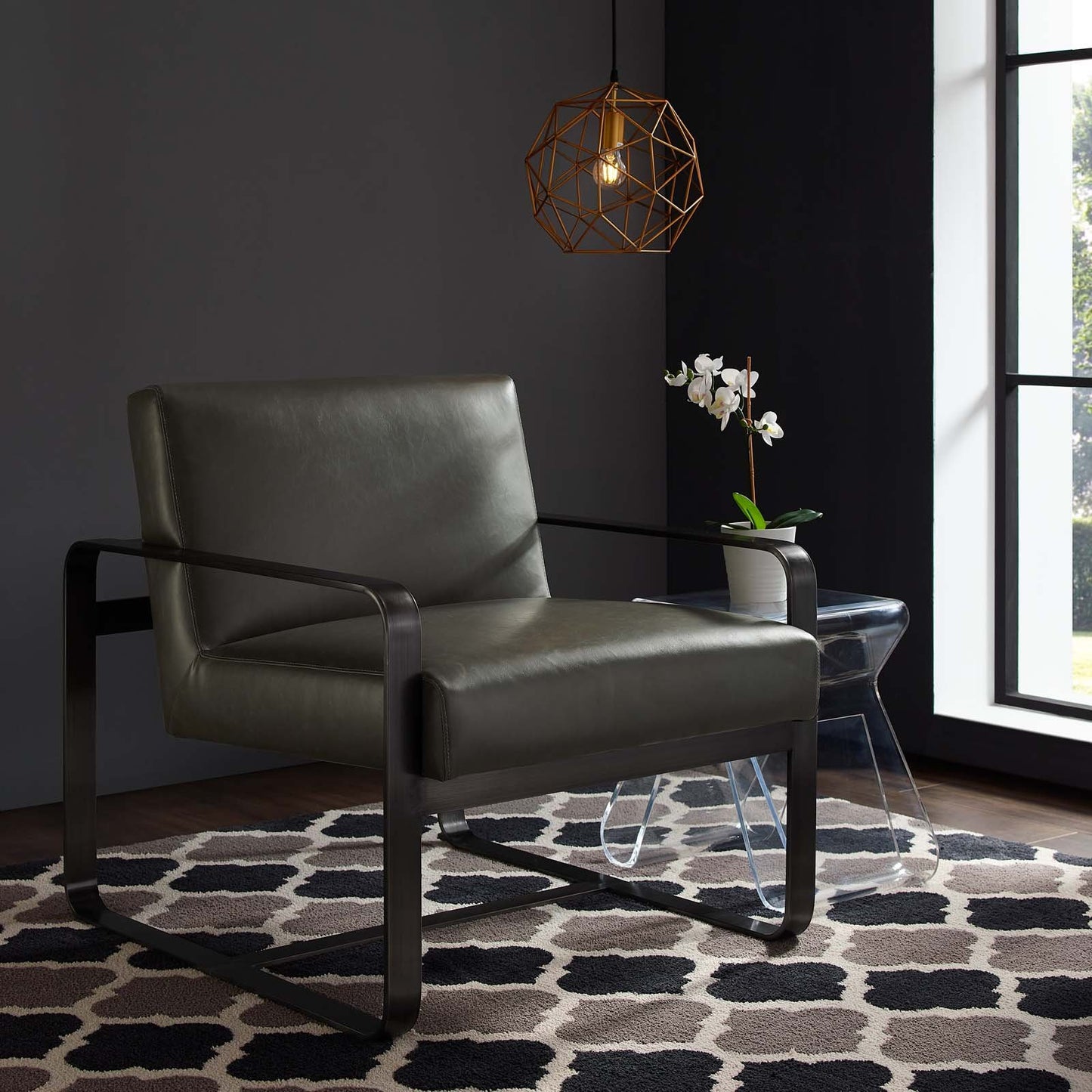 Modway Astute Faux Leather Armchair