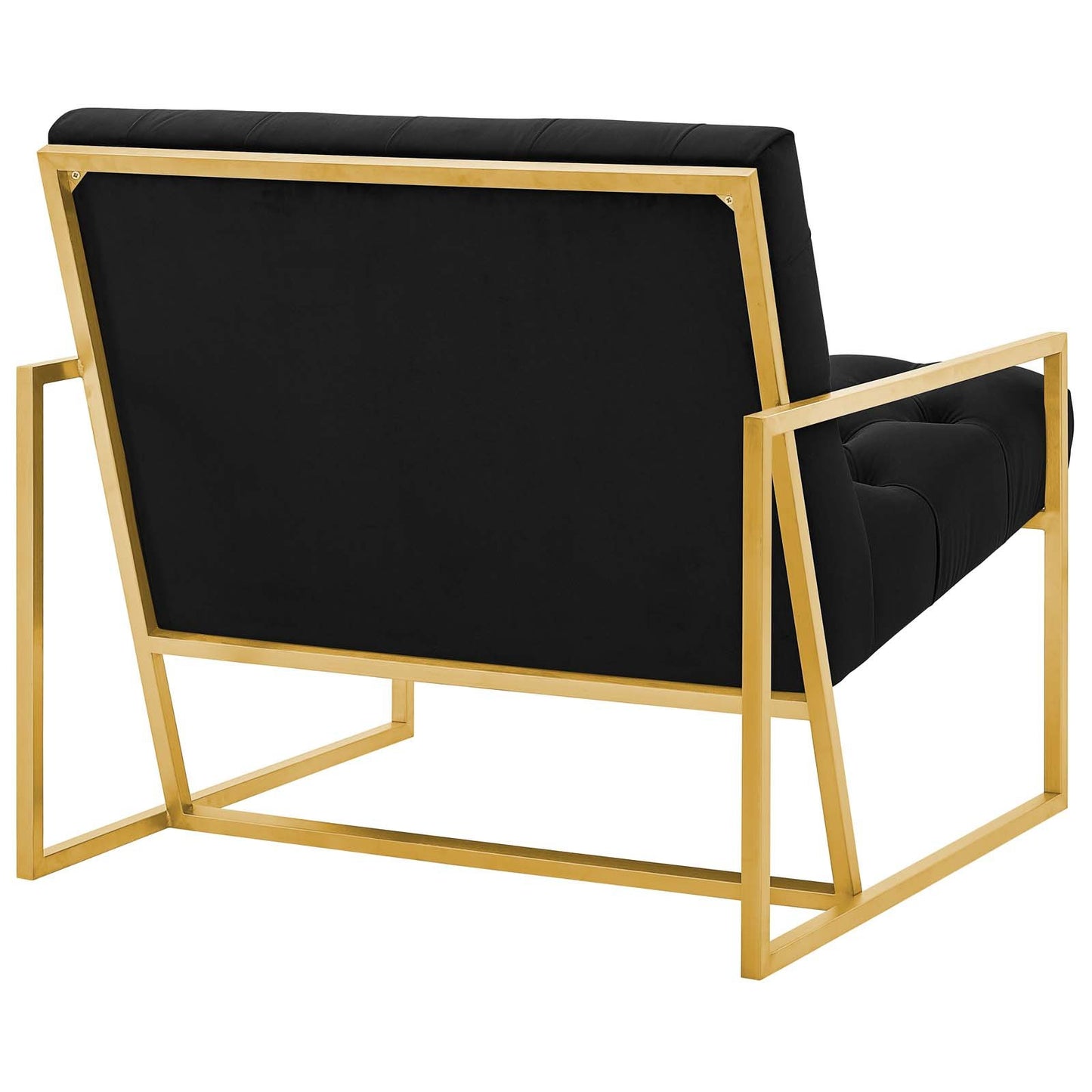 Modway Bequest Gold Stainless Steel Performance Velvet Accent Chair