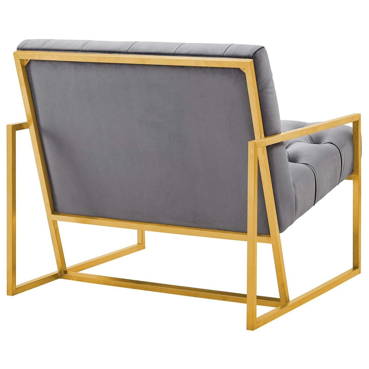 Modway Bequest Gold Stainless Steel Performance Velvet Accent Chair