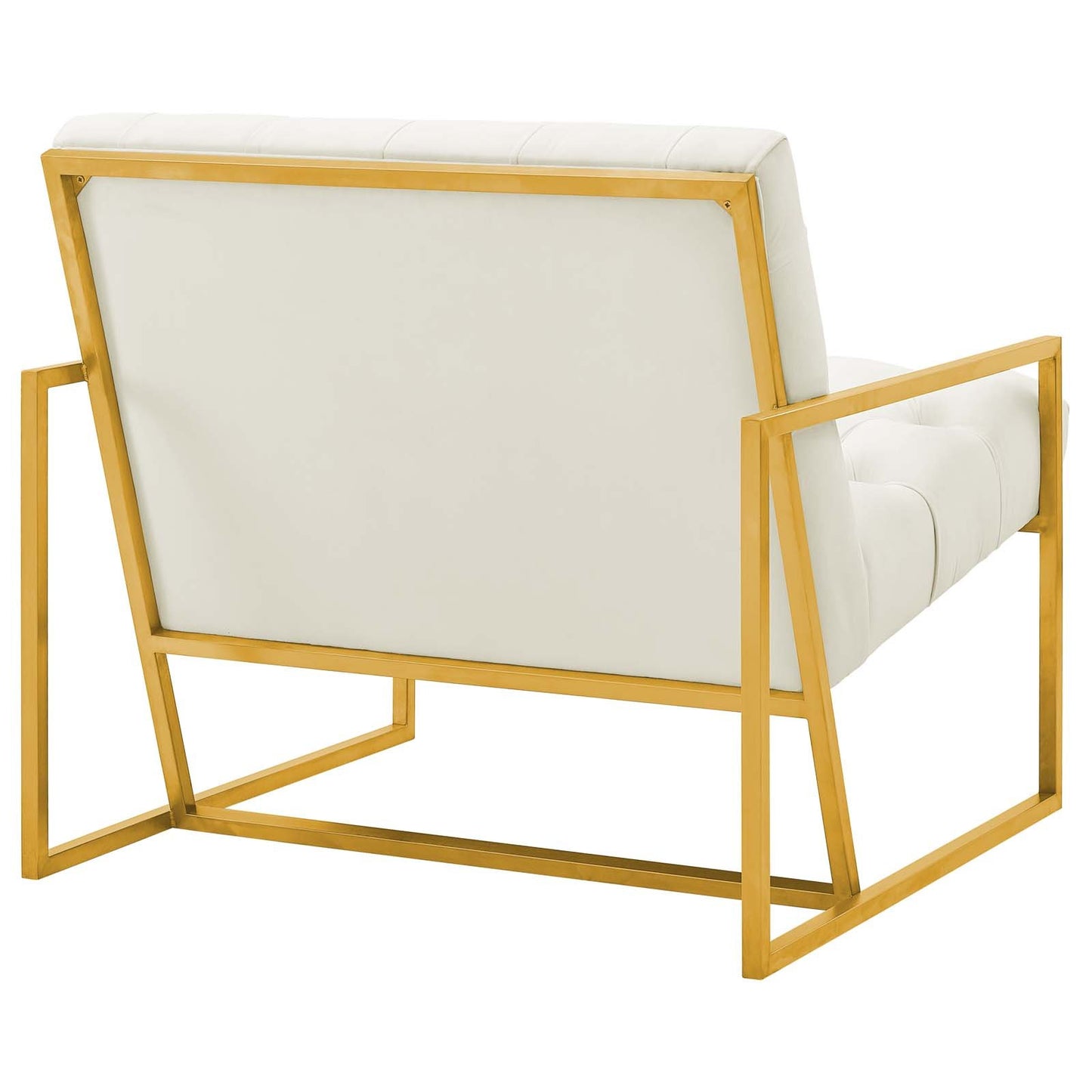 Modway Bequest Gold Stainless Steel Performance Velvet Accent Chair