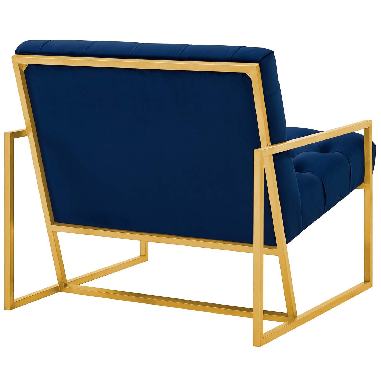 Modway Bequest Gold Stainless Steel Performance Velvet Accent Chair