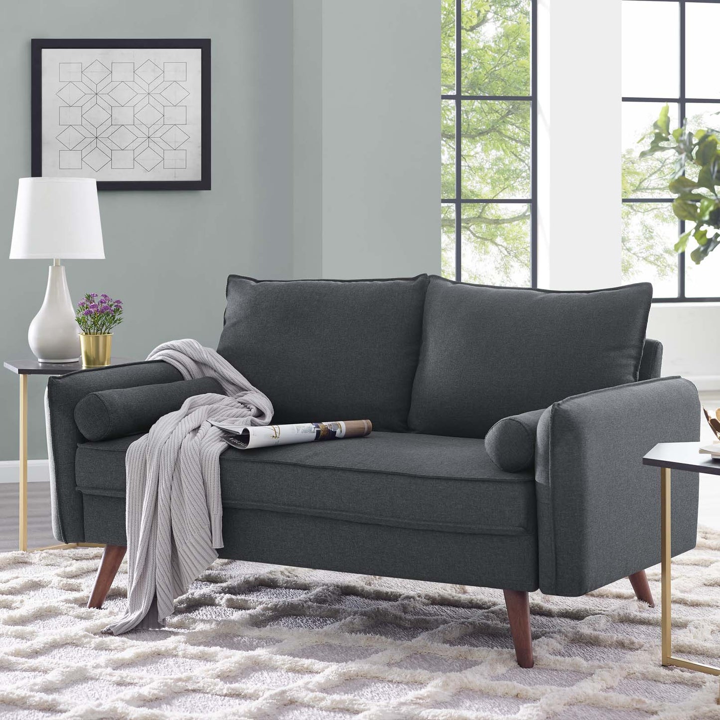 Modway Revive Upholstered Fabric Loveseat | Loveseats | Modishstore-9