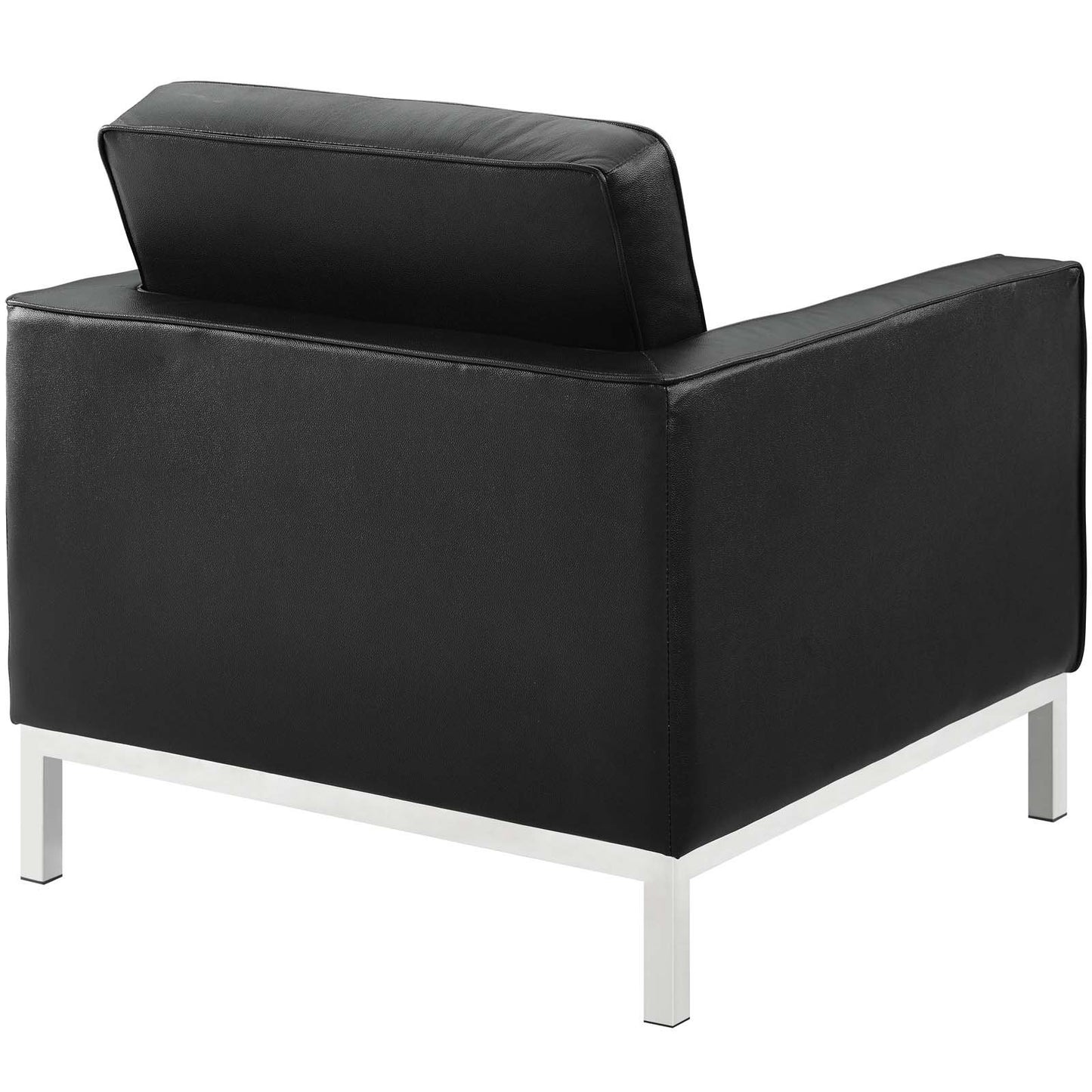 Modway Loft 2 Piece Leather Armchair Set