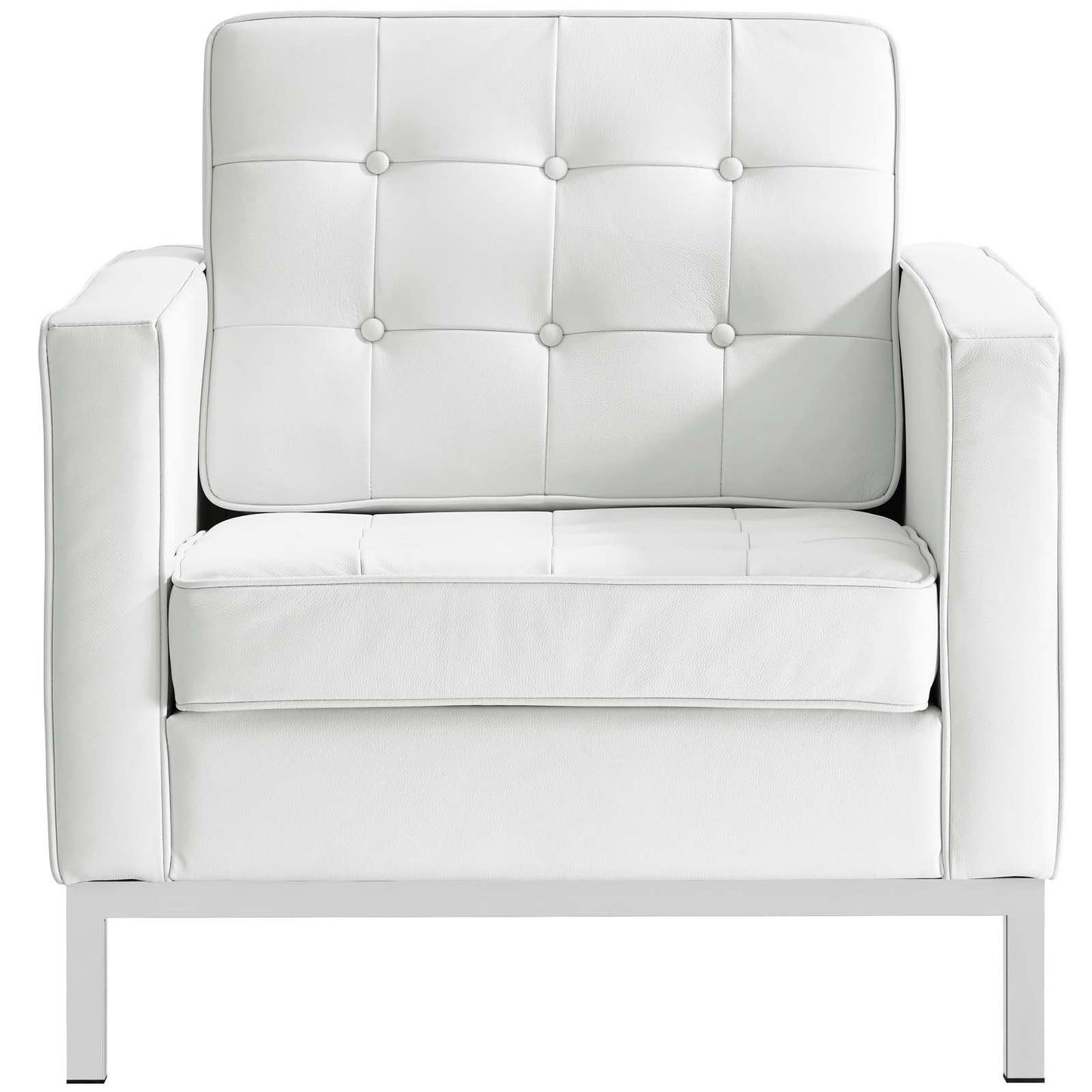Modway Loft 2 Piece Leather Armchair Set
