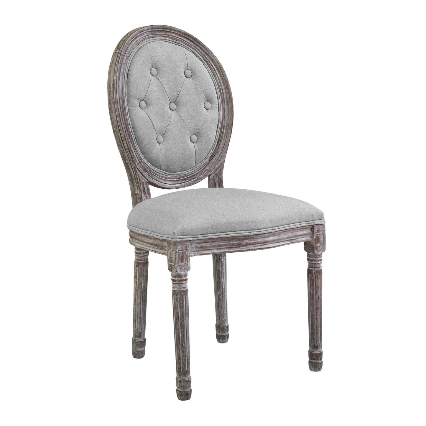 Modway Arise Vintage French Upholstered Fabric Dining Side Chair Set of 2