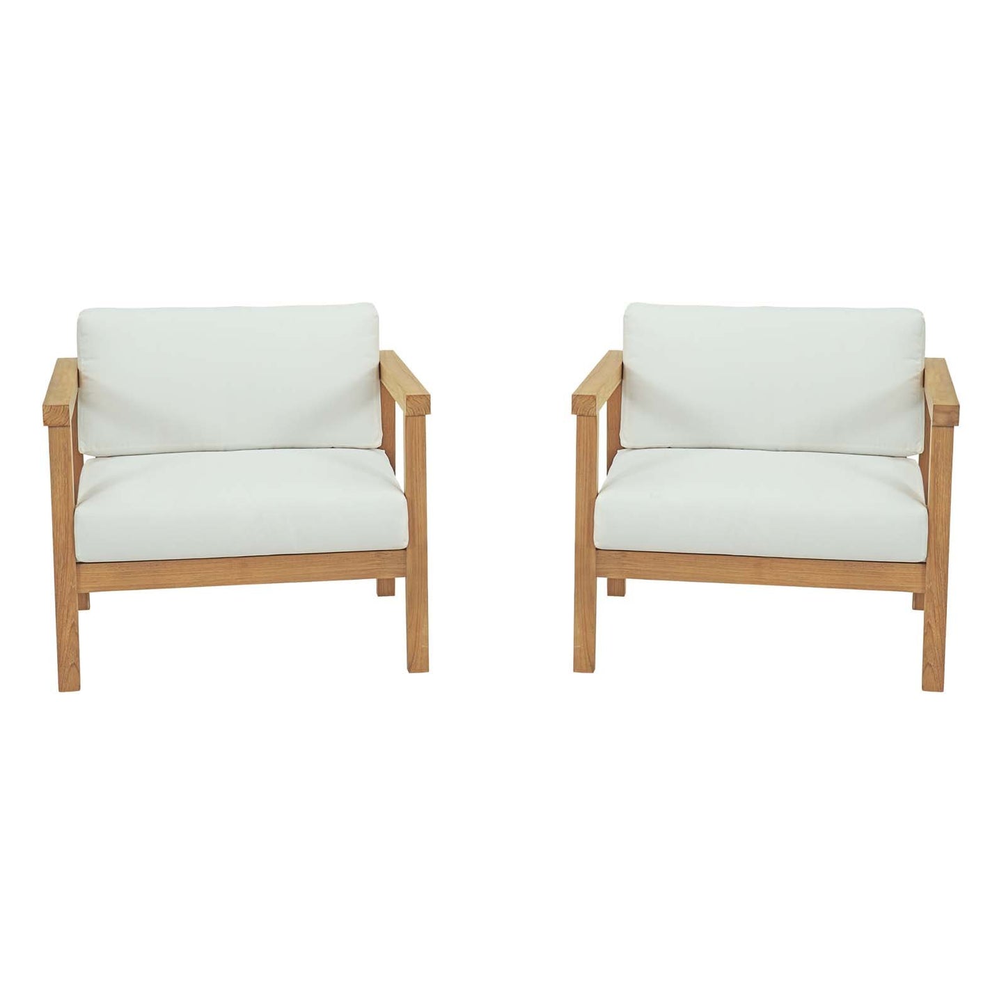 Modway Bayport 2 Piece Outdoor Patio Teak Set