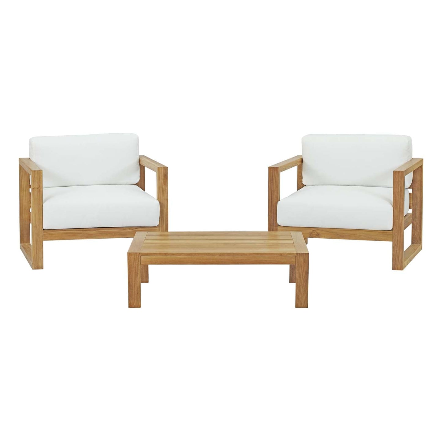 Modway Upland 3 Piece Outdoor Patio Teak Set-EEI-3114 | Outdoor Sofas, Loveseats & Sectionals | Modishstore-2