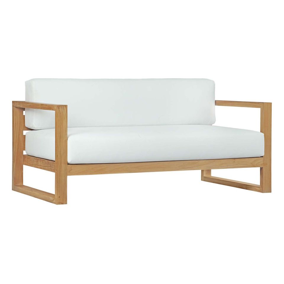 Modway Upland 4 Piece Outdoor Patio Teak Set | Outdoor Sofas, Loveseats & Sectionals | Modishstore-5