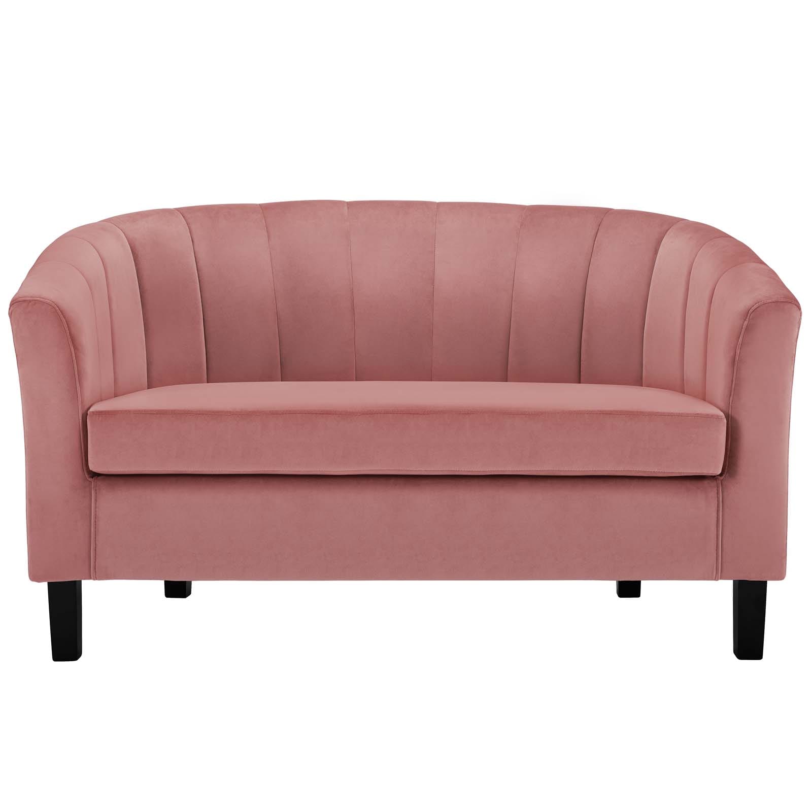 Modway Prospect Channel Tufted Upholstered Velvet Loveseat | Loveseats | Modishstore-5