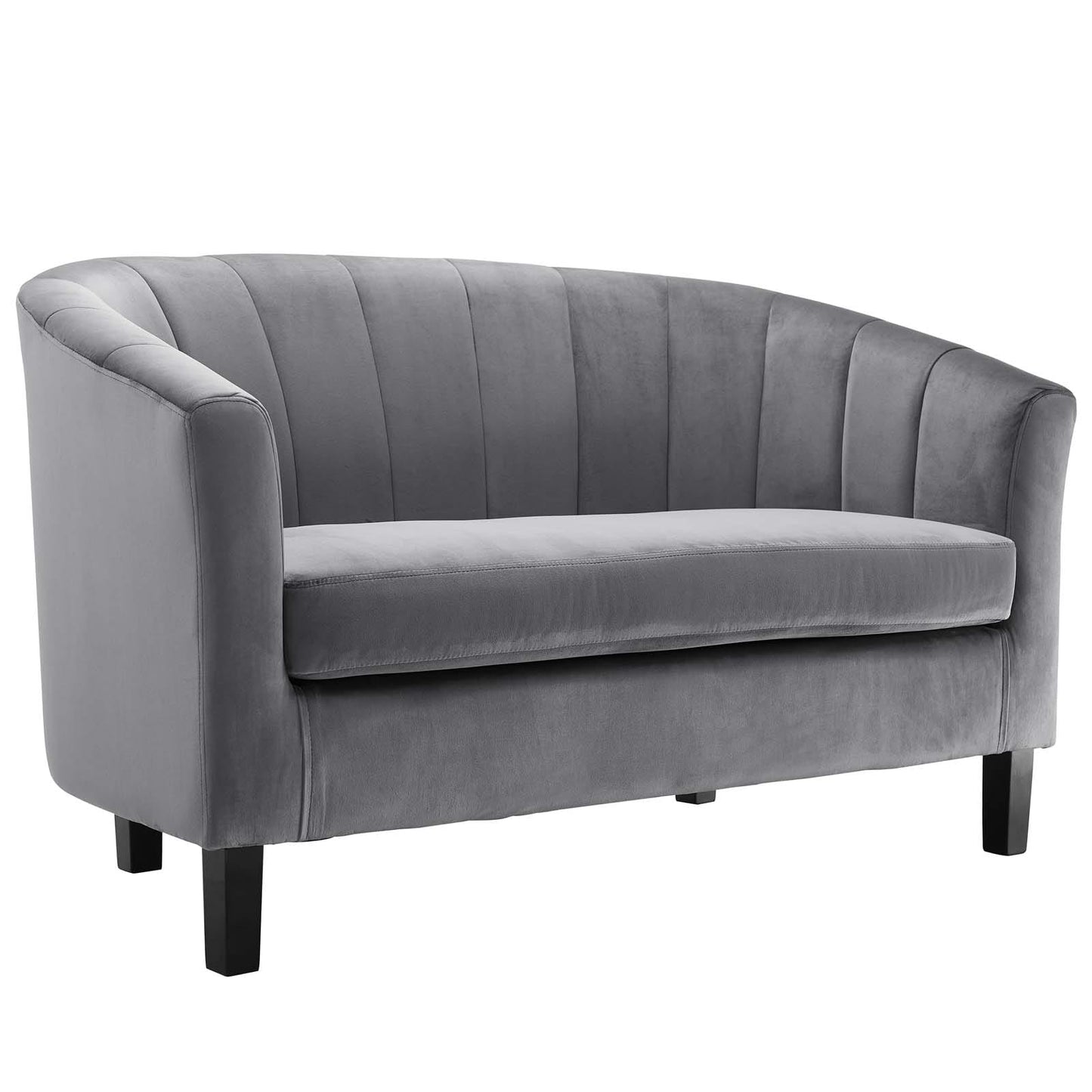 Modway Prospect Channel Tufted Upholstered Velvet Loveseat | Loveseats | Modishstore-14