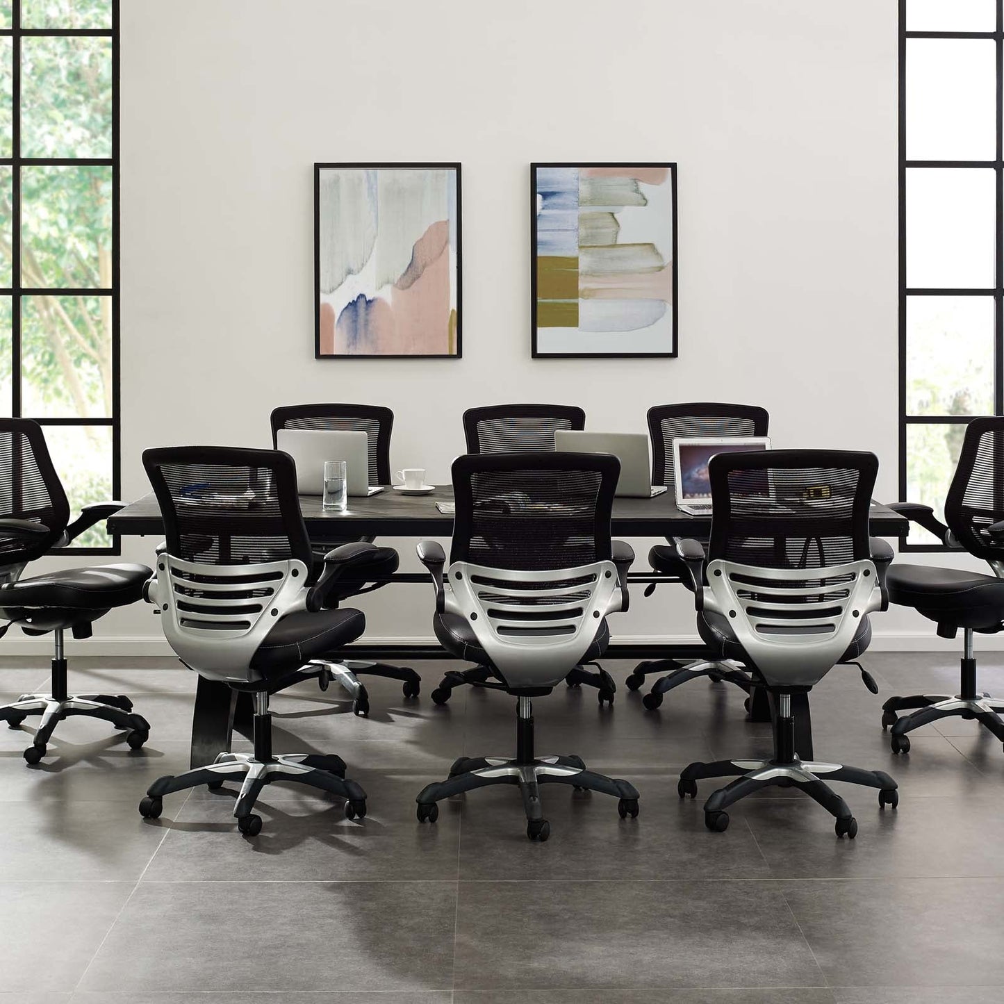 Modway Genuine 96" Crank Height Adjustable Rectangle Dining and Conference Table | Dining Tables | 