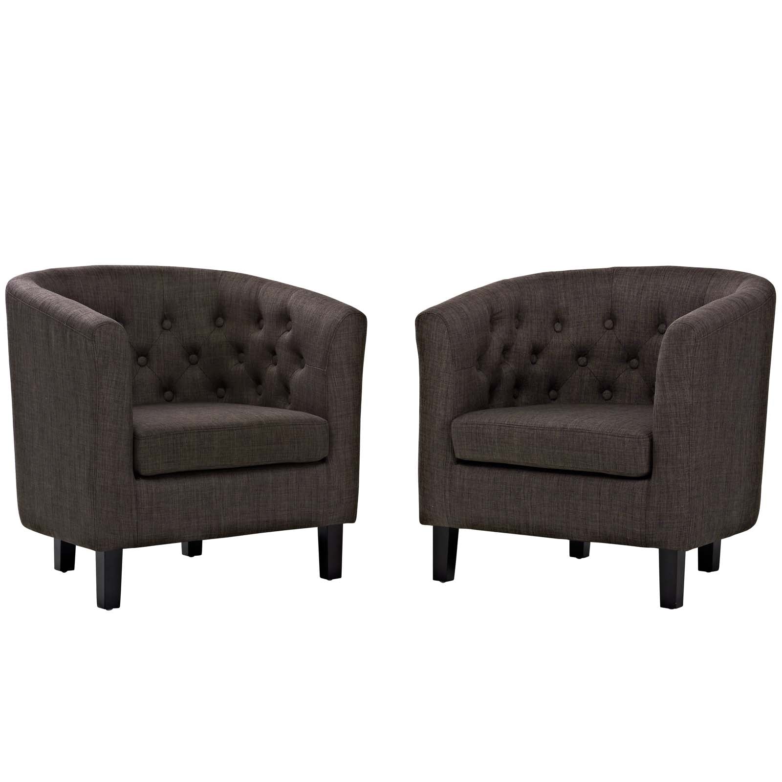 Modway Prospect 2 Piece Upholstered Fabric Armchair Set | Armchairs | Modishstore-4