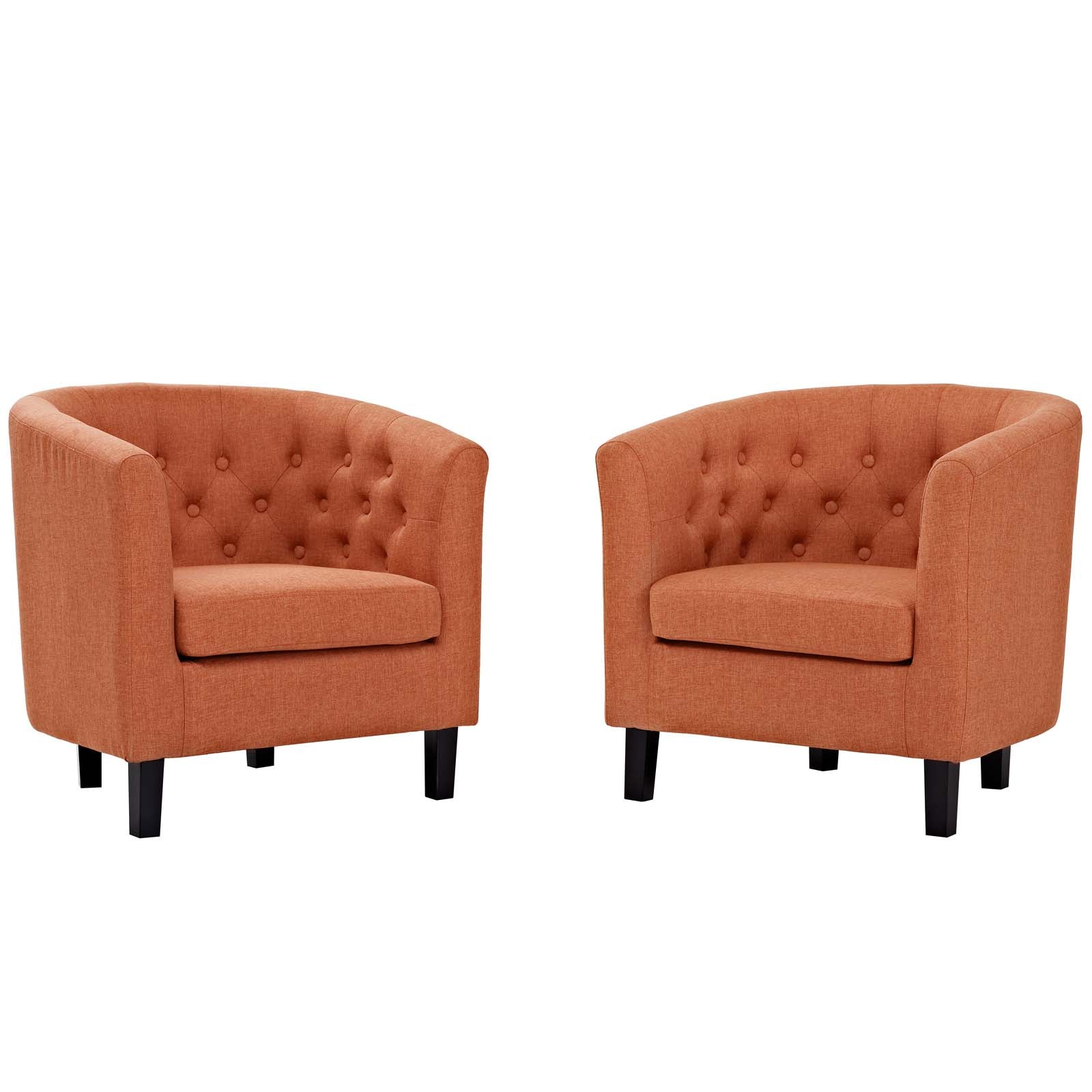 Modway Prospect 2 Piece Upholstered Fabric Armchair Set | Armchairs | Modishstore-9
