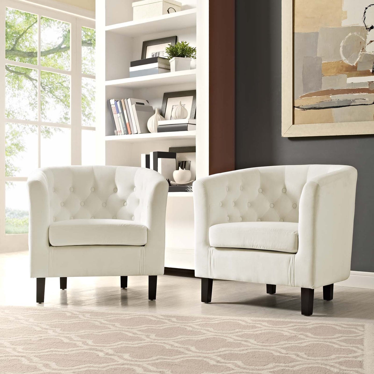 Modway Prospect 2 Piece Performance Velvet Armchair Set | Armchairs | Modishstore-10