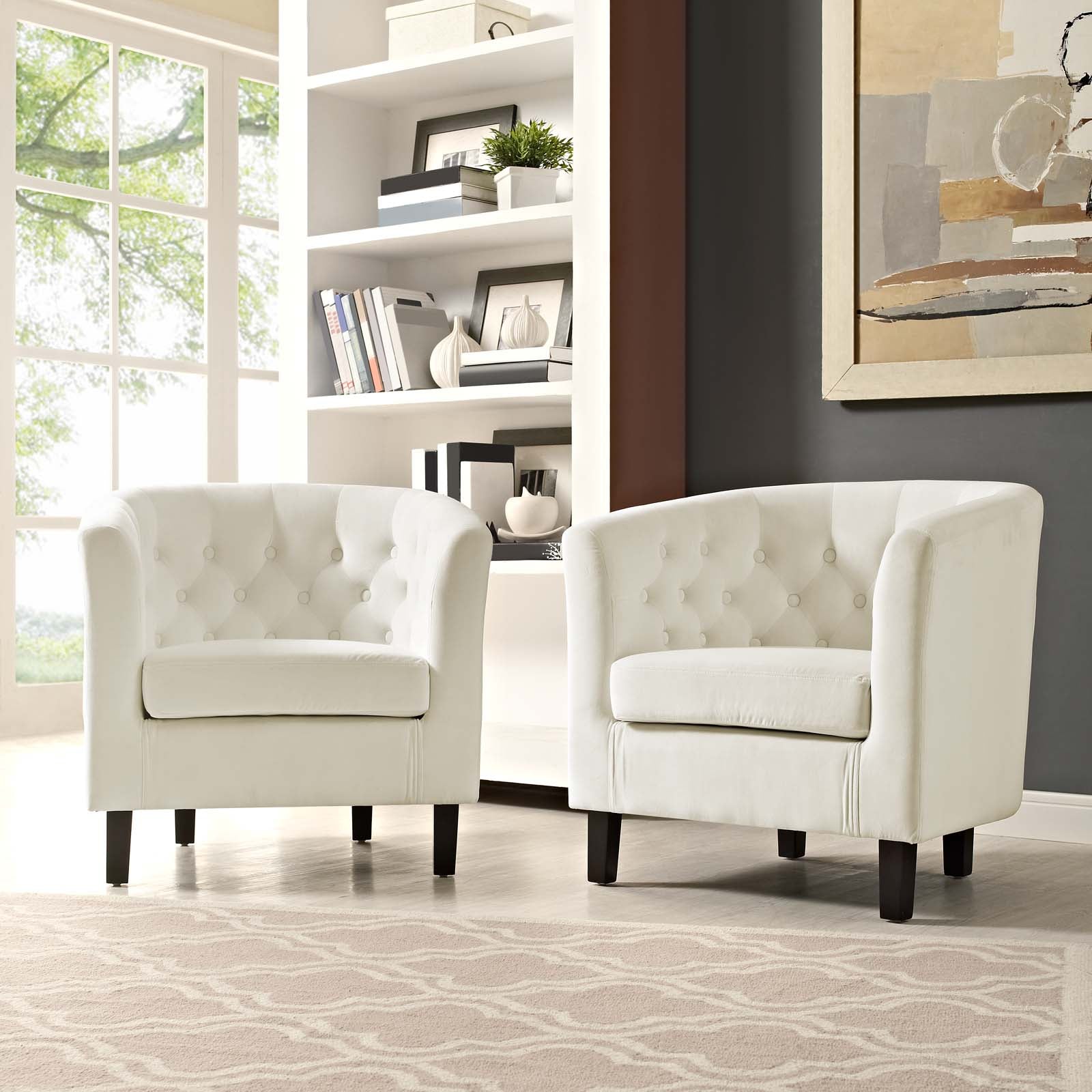 Modway Prospect 2 Piece Performance Velvet Armchair Set | Armchairs | Modishstore-10