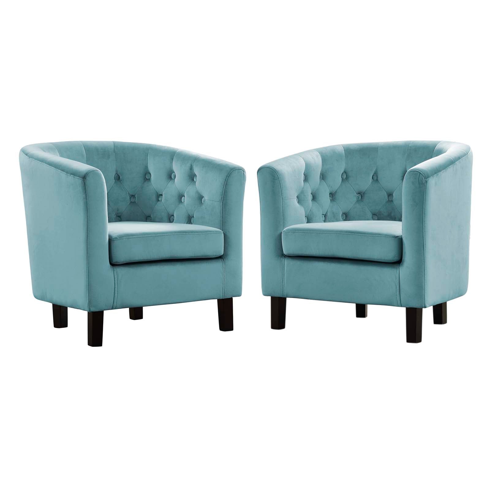 Modway Prospect 2 Piece Performance Velvet Armchair Set | Armchairs | Modishstore-3