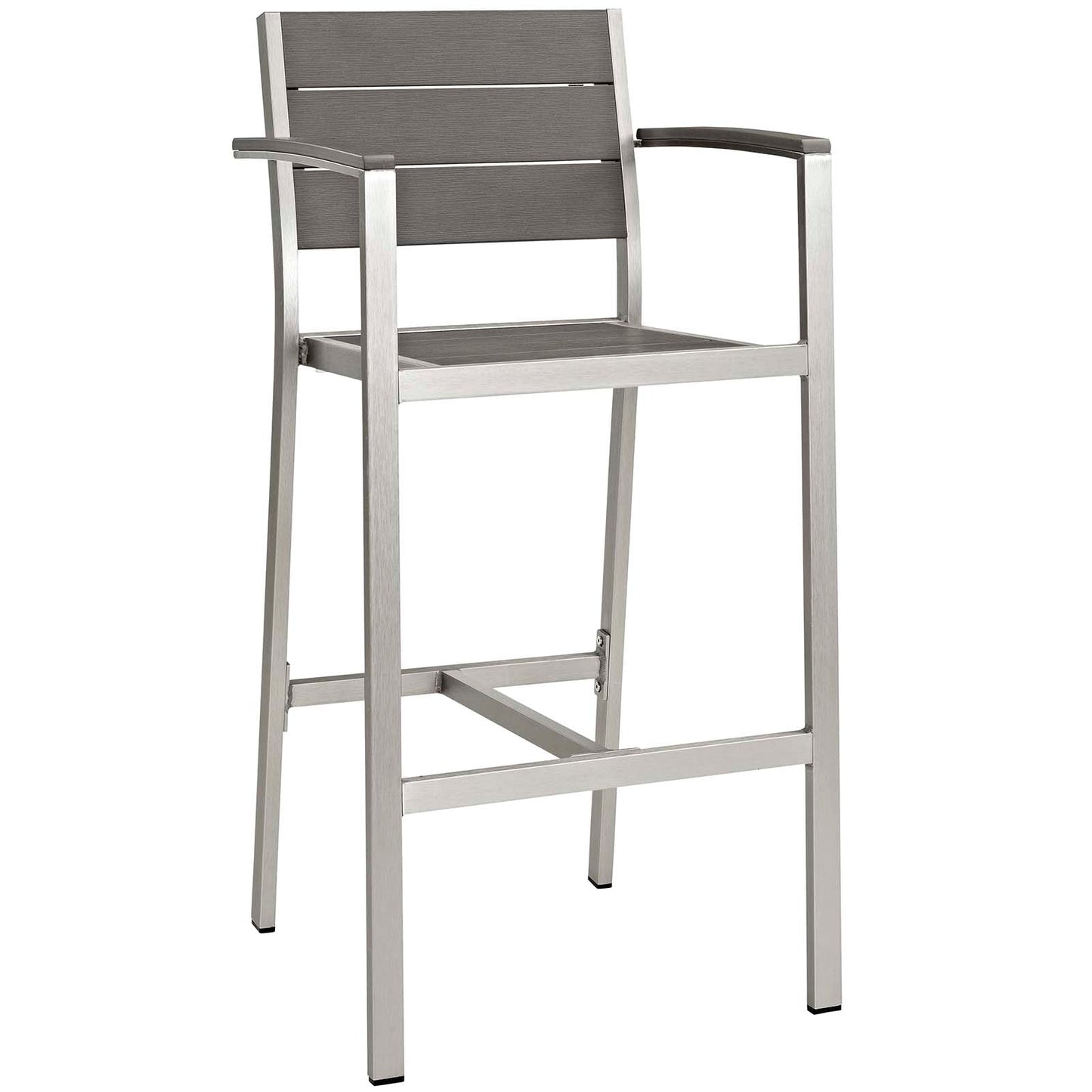 Modway Shore Bar Stool Outdoor Patio Aluminum Set of 2 | Bar Stools | Modishstore-4