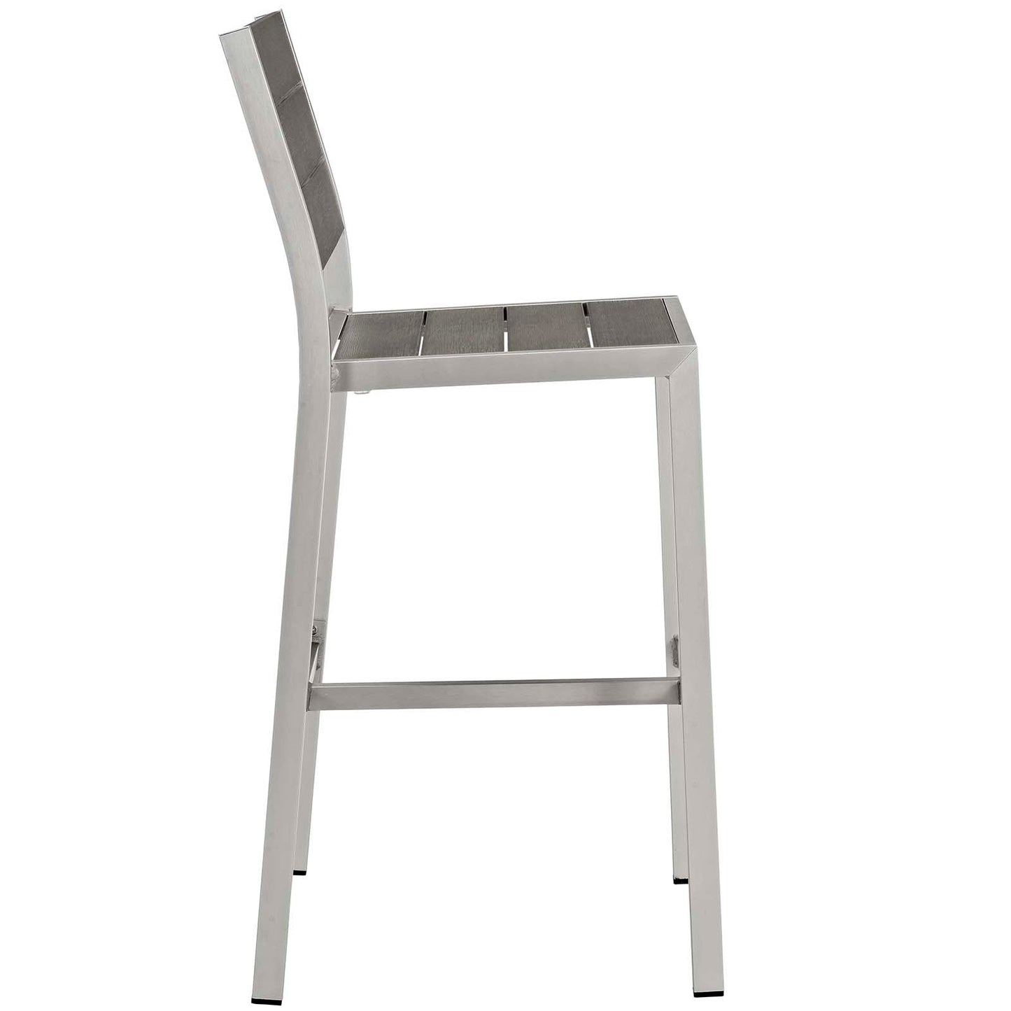 Modway Shore Armless Bar Stool Outdoor Patio Aluminum Set of 2 | Bar Stools | Modishstore-4