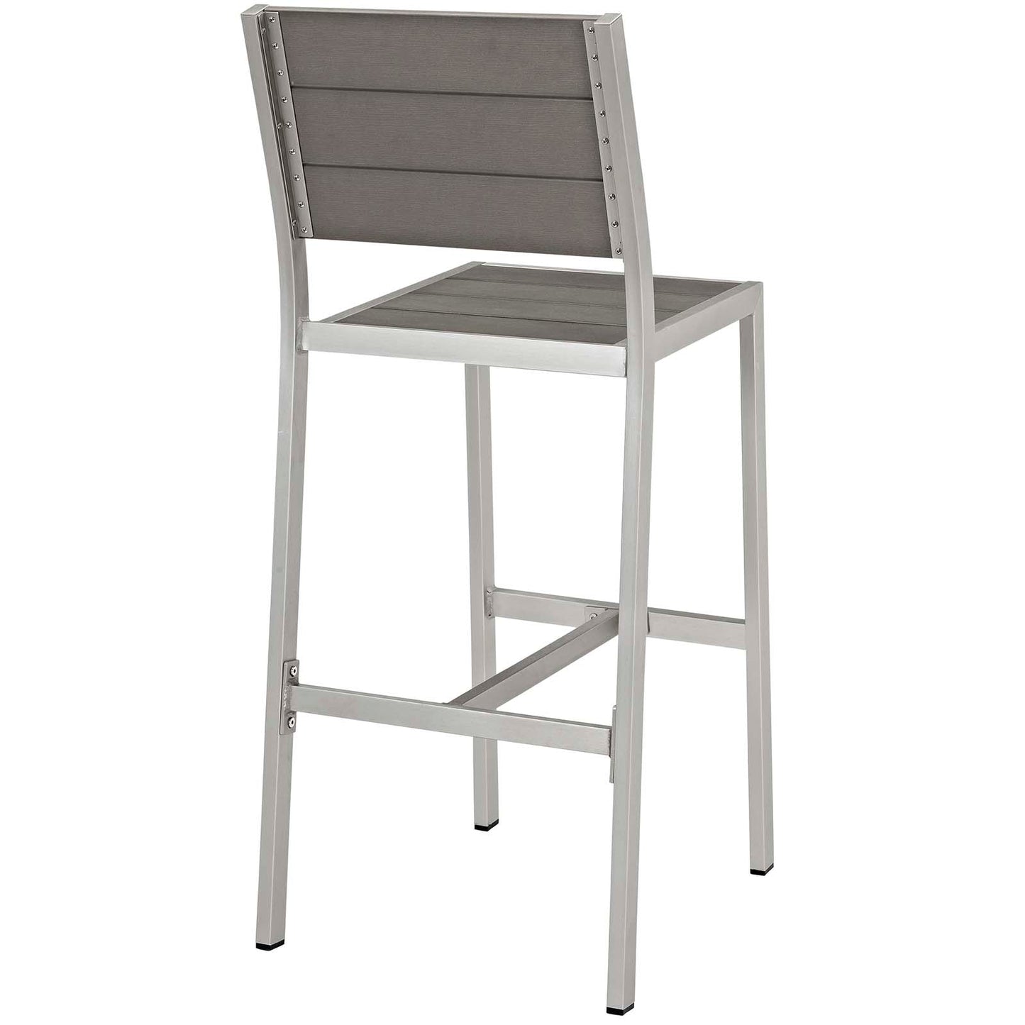 Modway Shore 3 Piece Outdoor Patio Aluminum Outdoor Pub Set | Bar Stools & Table | Modishstore-7