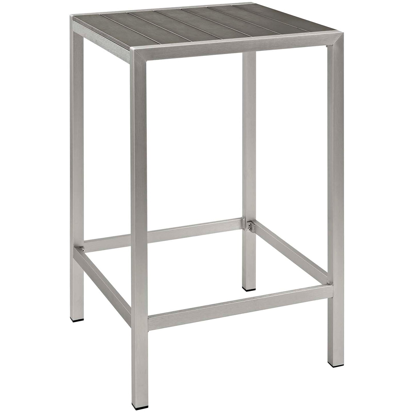 Modway Shore 3 Piece Outdoor Patio Aluminum Outdoor Pub Set | Bar Stools & Table | Modishstore-4