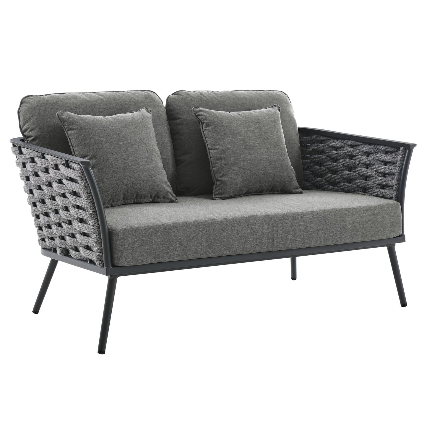 Modway Stance 6 Piece Outdoor Patio Aluminum Sectional Sofa Set | Outdoor Sofas, Loveseats & Sectionals | Modishstore-32