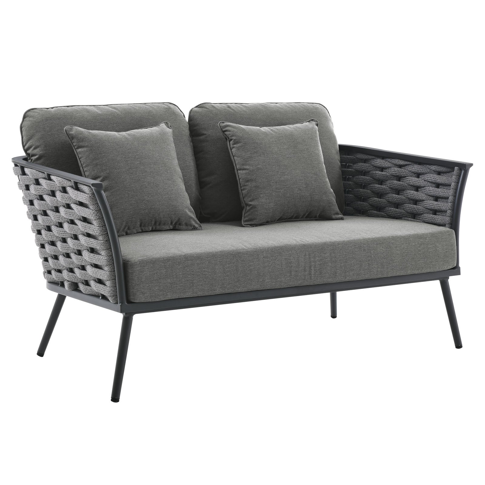 Modway Stance 6 Piece Outdoor Patio Aluminum Sectional Sofa Set | Outdoor Sofas, Loveseats & Sectionals | Modishstore-32