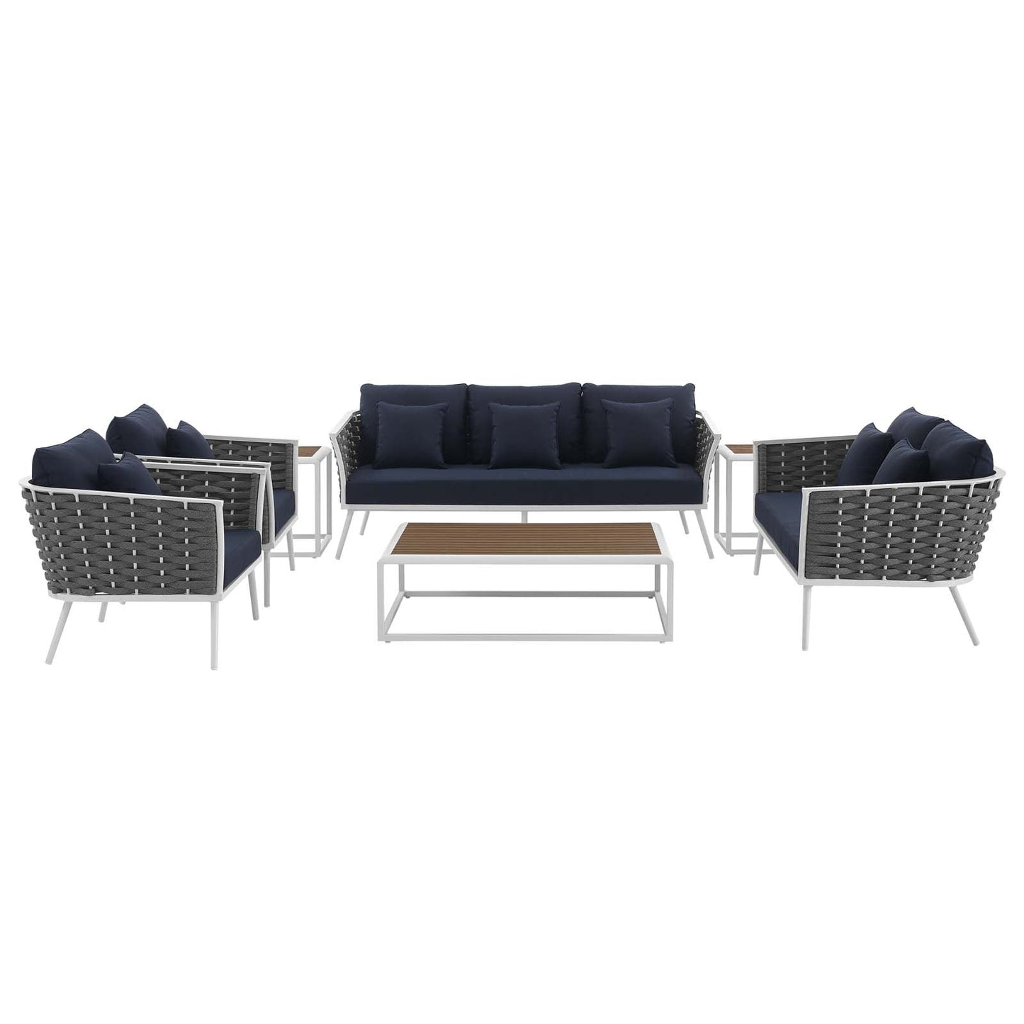 Modway Stance 7 Piece Outdoor Patio Aluminum Sectional Sofa Set | Outdoor Sofas, Loveseats & Sectionals | Modishstore-20