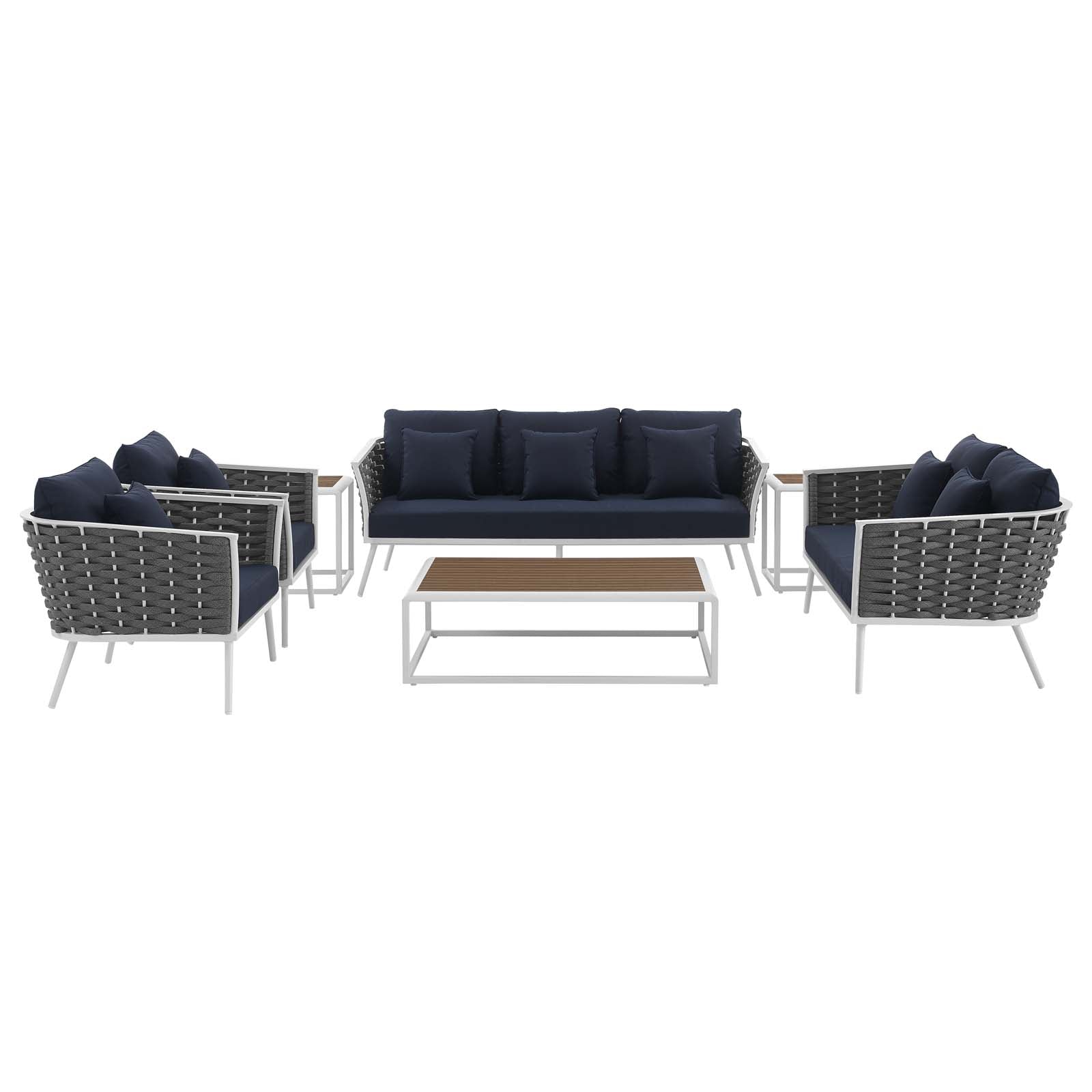Modway Stance 7 Piece Outdoor Patio Aluminum Sectional Sofa Set | Outdoor Sofas, Loveseats & Sectionals | Modishstore-20