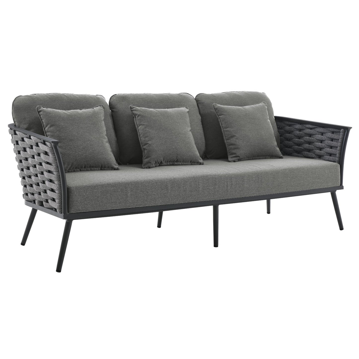 Modway Stance 4 Piece Outdoor Patio Aluminum Sectional Sofa Set-EEI-3161 | Outdoor Sofas, Loveseats & Sectionals | Modishstore-12
