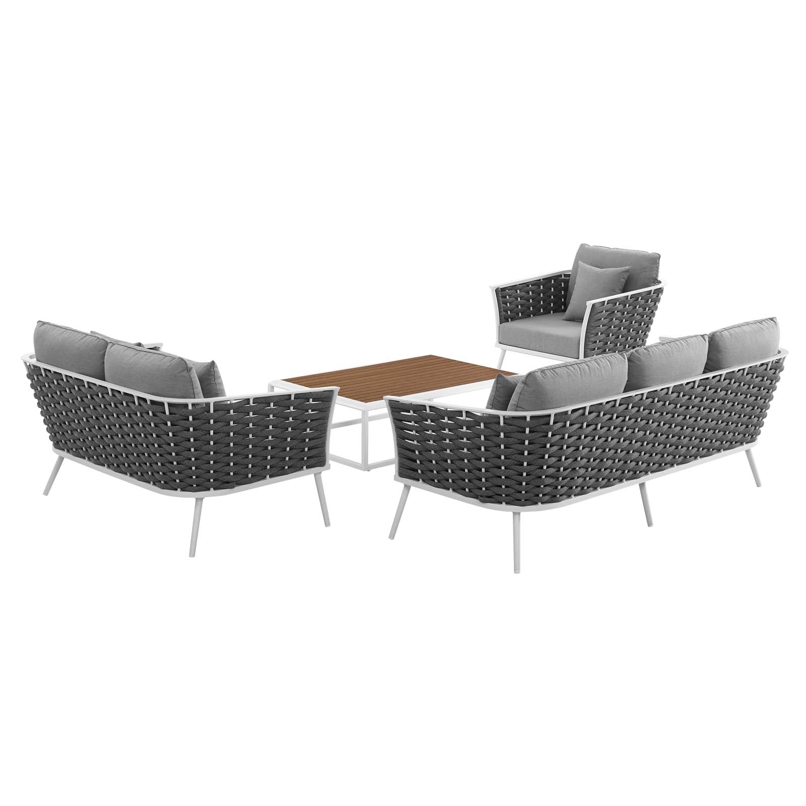 Modway Stance 4 Piece Outdoor Patio Aluminum Sectional Sofa Set-EEI-3161 | Outdoor Sofas, Loveseats & Sectionals | Modishstore-22